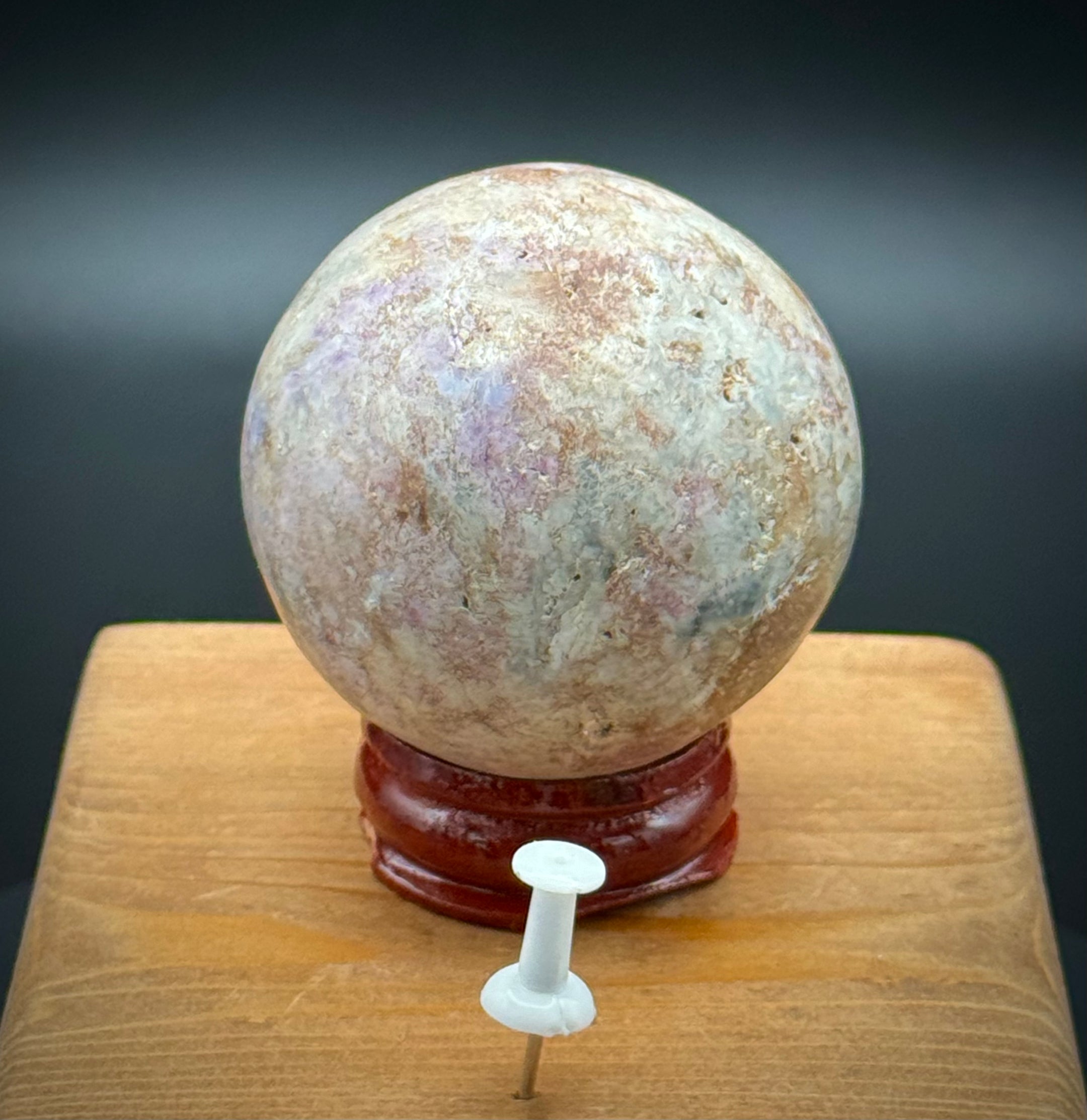 Natural UV Reactive Hackmanite Sphere from Afghanistan 46MM, Beautiful and Authentic, A++ Quality - The Celestial Boutique