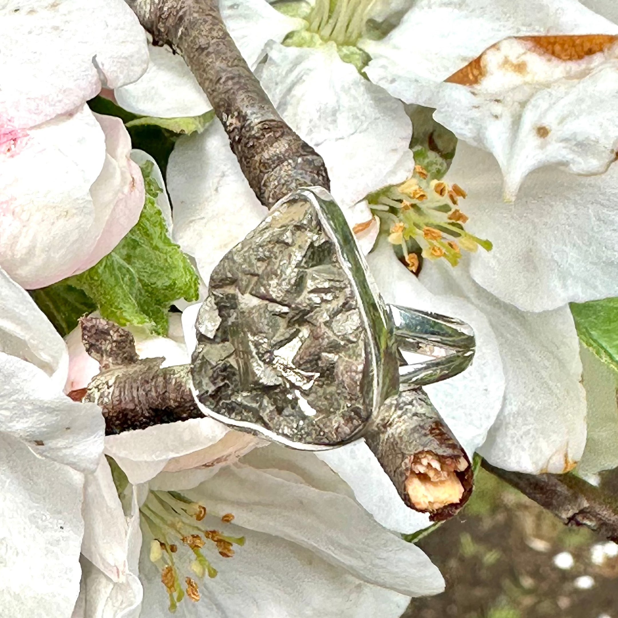 Bague en cristal Pyrite Druzy, argent sterling 925, belle et authentique, taille 7, bijoux élégants, cadeau unique