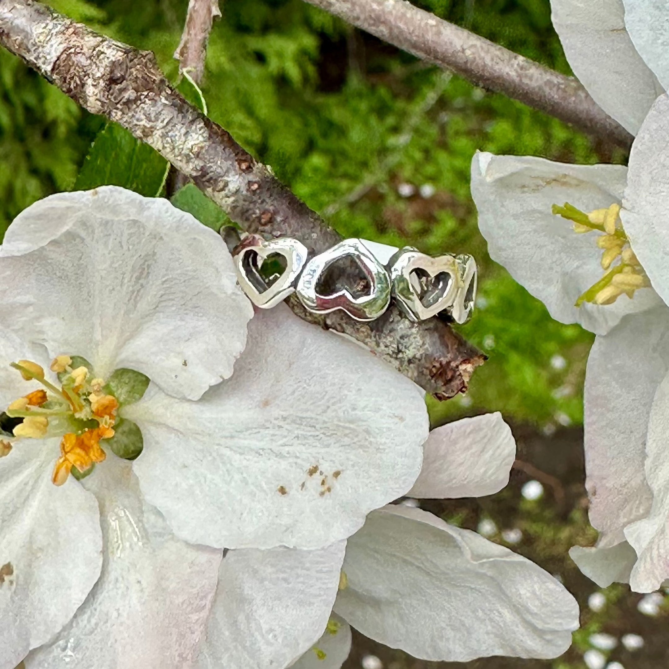 Love Hearts Ring, 925 Sterling Silver, Beautiful and Authentic, Elegant Jewelry, Perfect Gift - The Celestial Boutique