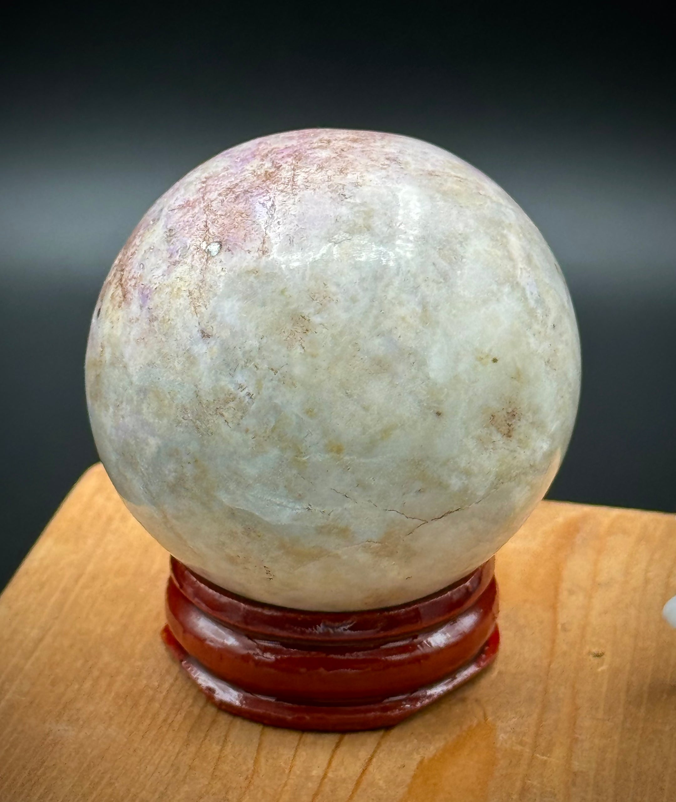 Natural UV Reactive Hackmanite Sphere from Afghanistan 48MM, Beautiful and Authentic, A++ Quality - The Celestial Boutique