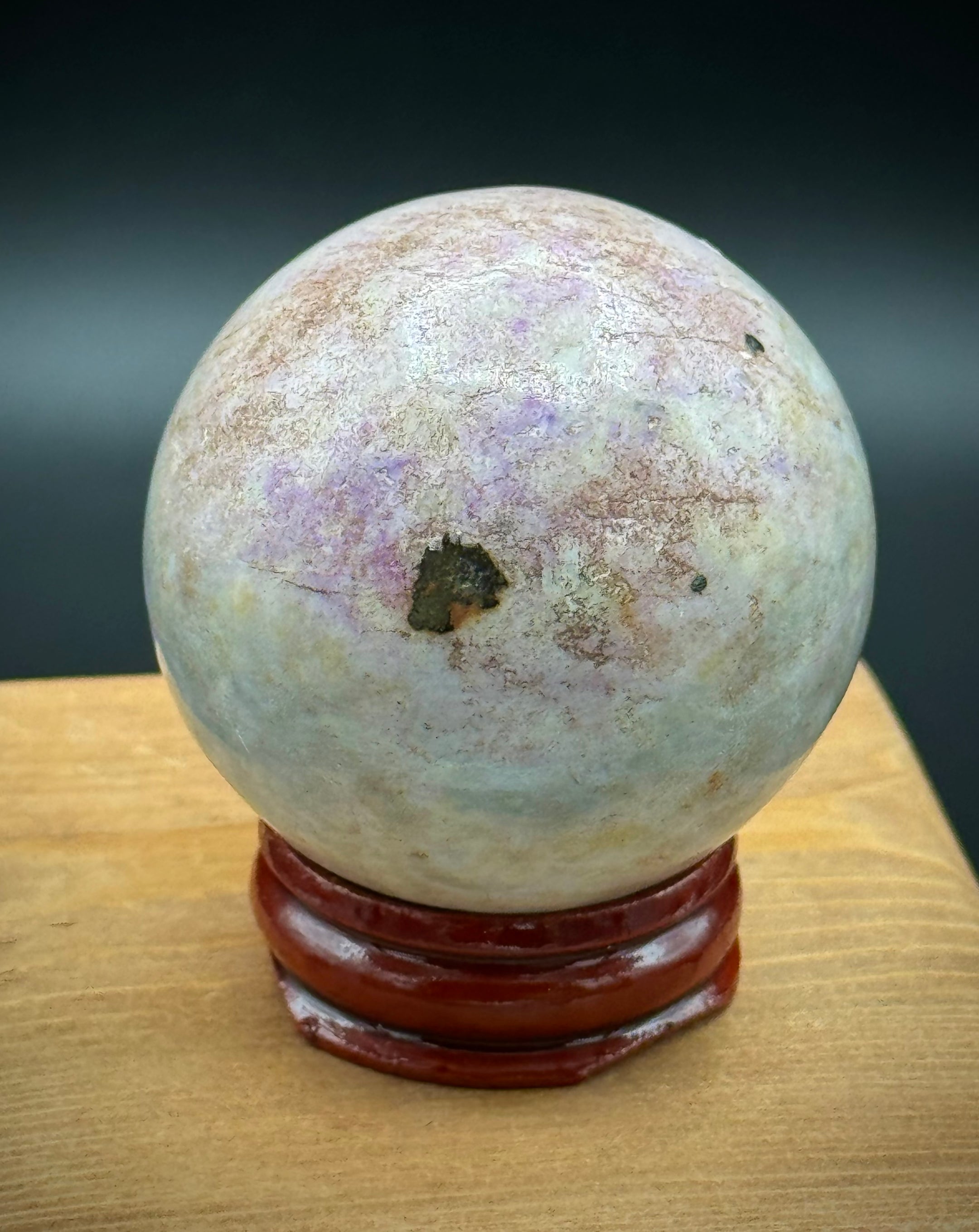 Natural UV Reactive Hackmanite Sphere from Afghanistan 48MM, Beautiful and Authentic, A++ Quality - The Celestial Boutique