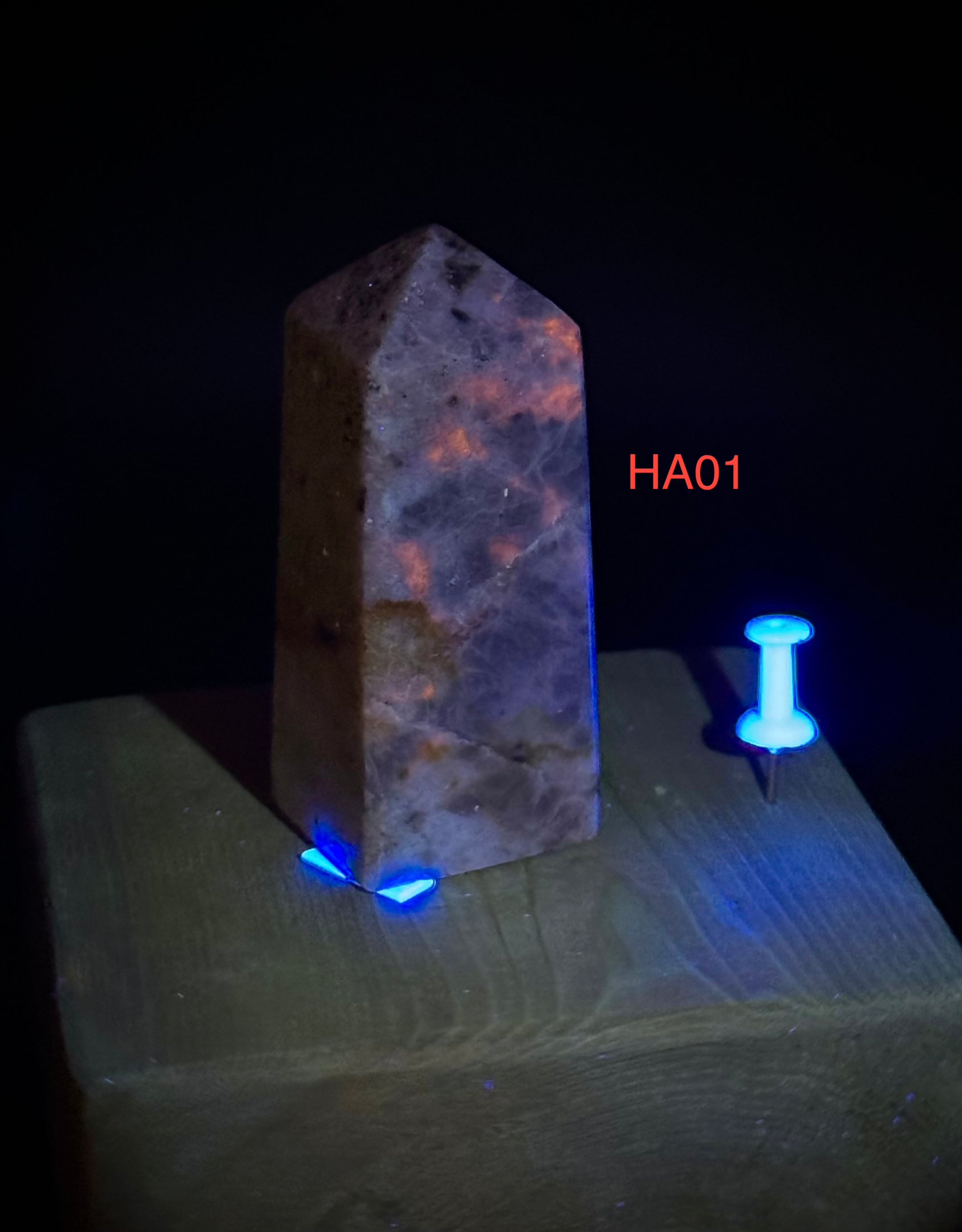 Natural UV Reactive Hackmanite Towers from Afghanistan, Beautiful and Authentic Gemstone Decor - The Celestial Boutique