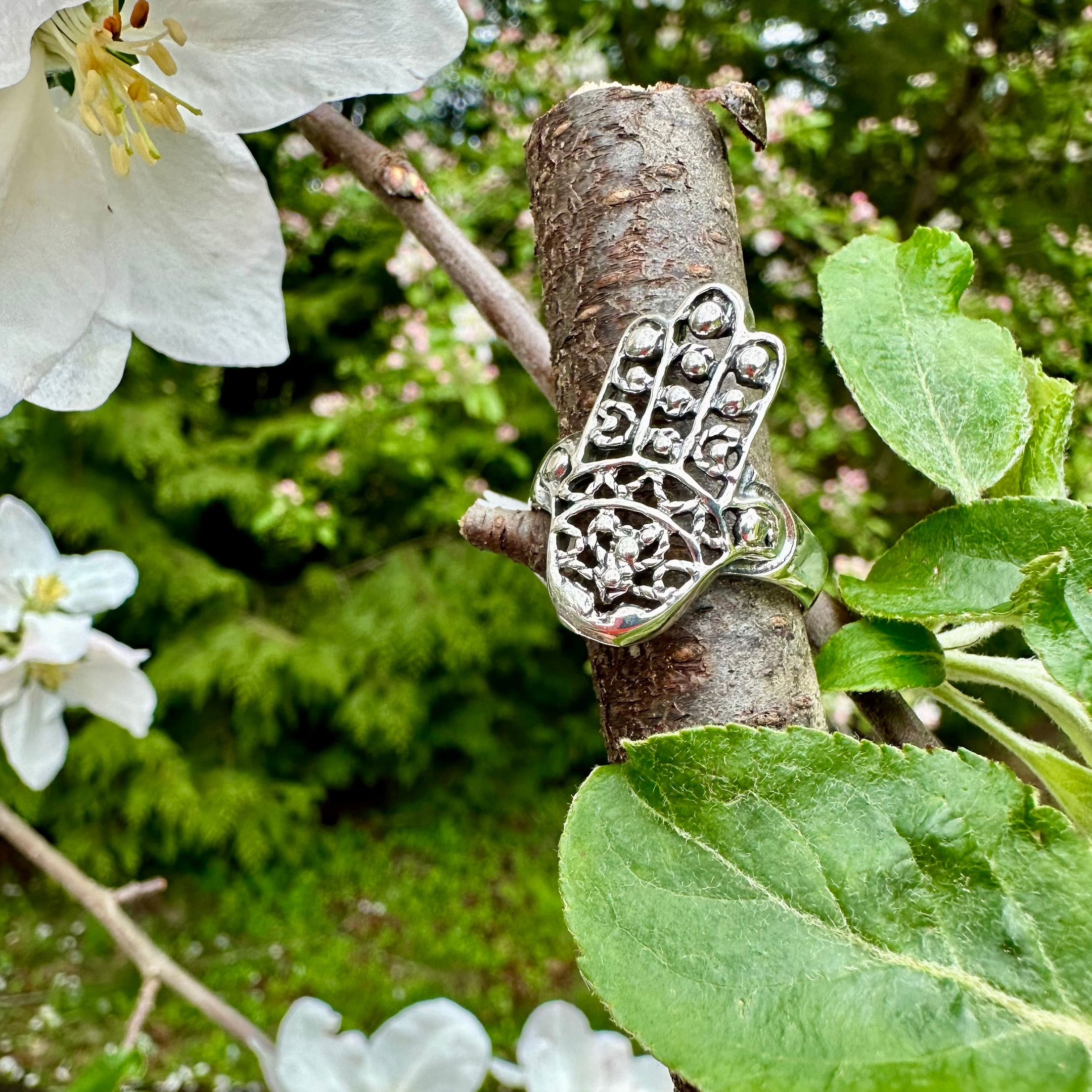 Bague Hamsa main de Fatima, argent sterling 925, belle et authentique, bijoux élégants, cadeau symbolique