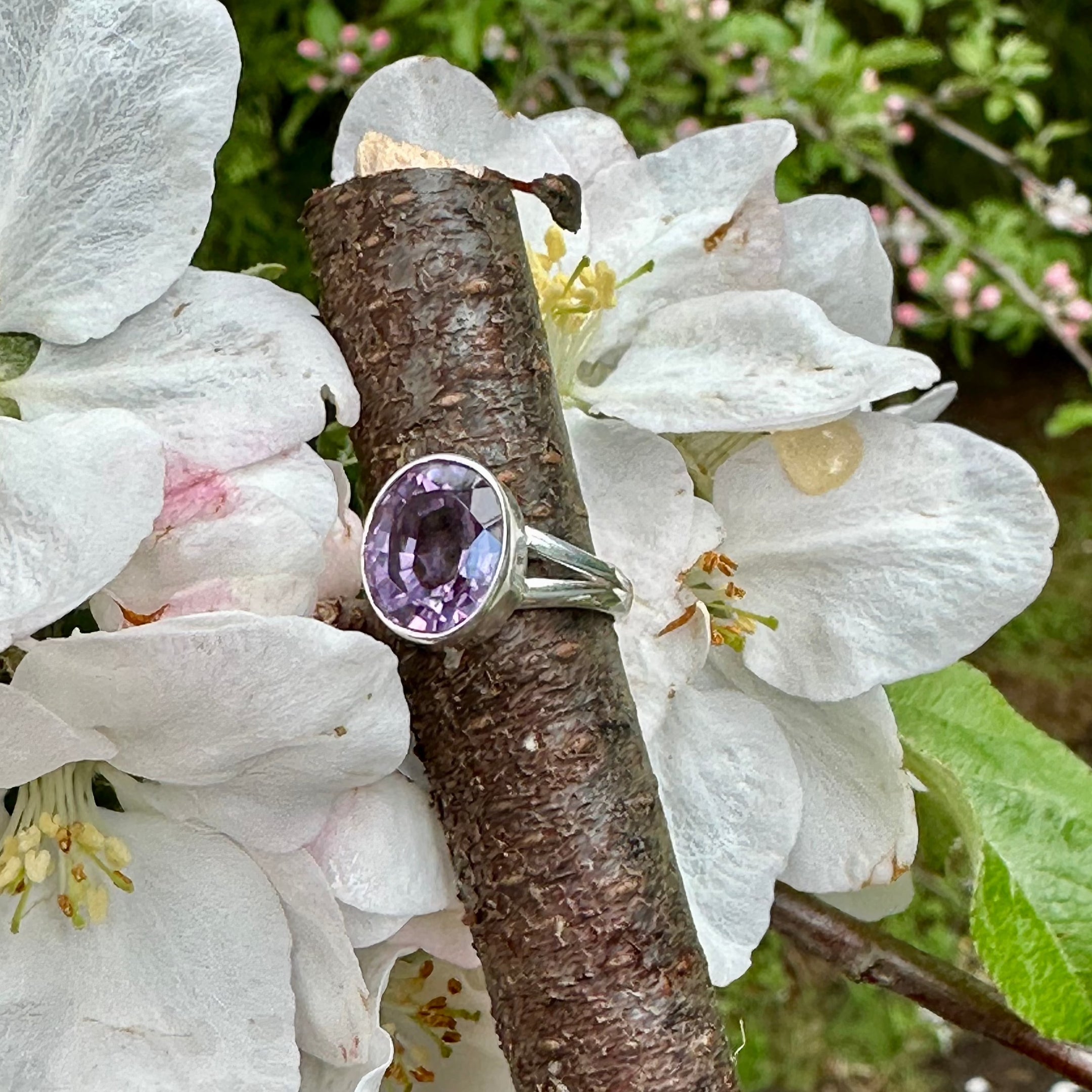 Bague en cristal à facettes alexandrite Bi couleur, argent sterling 925, beau et authentique, bijoux élégants, cadeau unique, taille 7