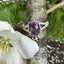 Amethyst Faceted Crystal Ring - 925 Sterling Silver, Beautiful and Authentic, Size 9, R605