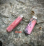 Polished Rhodonite Point Pendant Sterling Silver .925, Beautiful Gemstone Jewelry - The Celestial Boutique