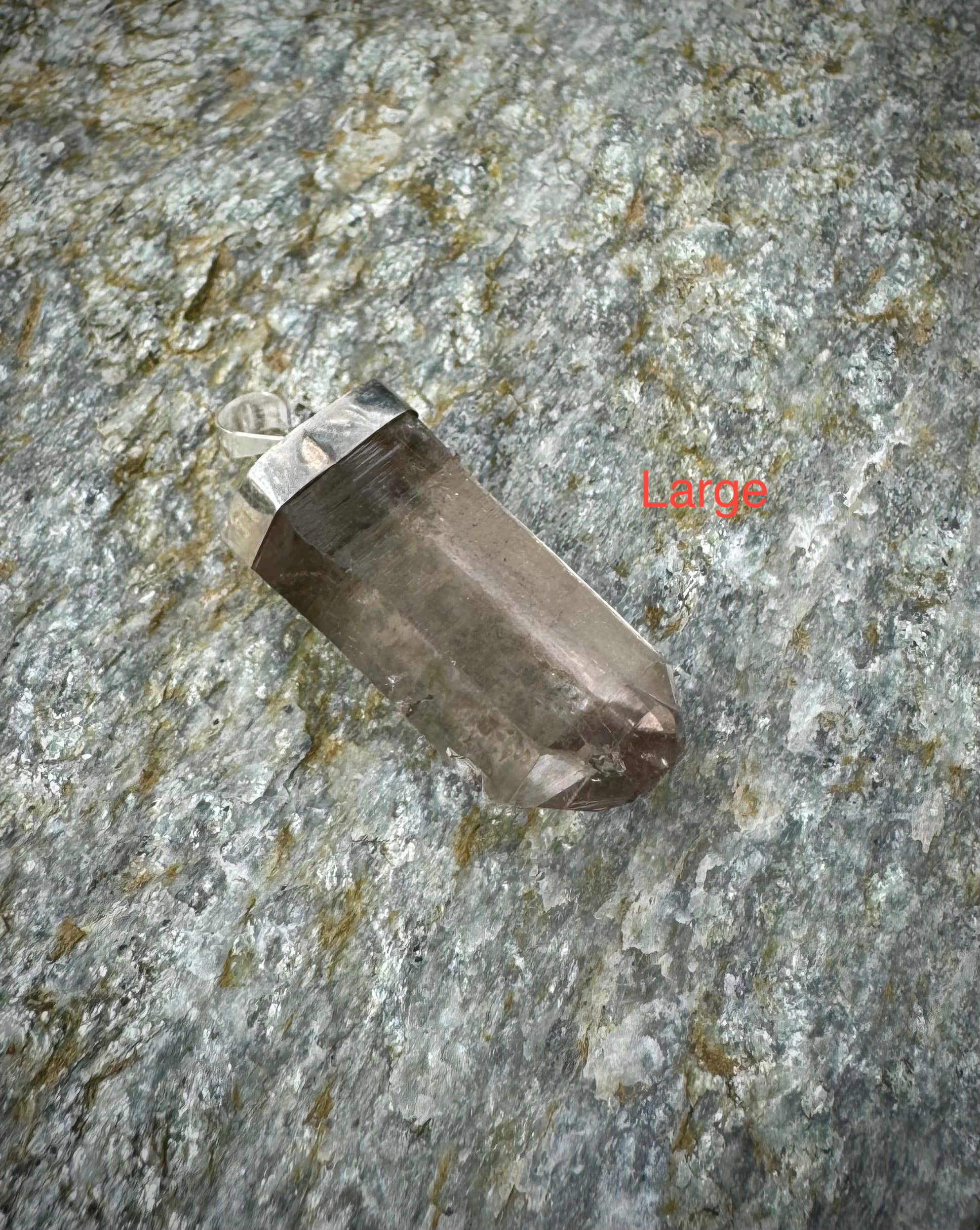 Polished Smoky Quartz Point Pendant Sterling Silver .925, Beautiful Gemstone Jewelry - The Celestial Boutique