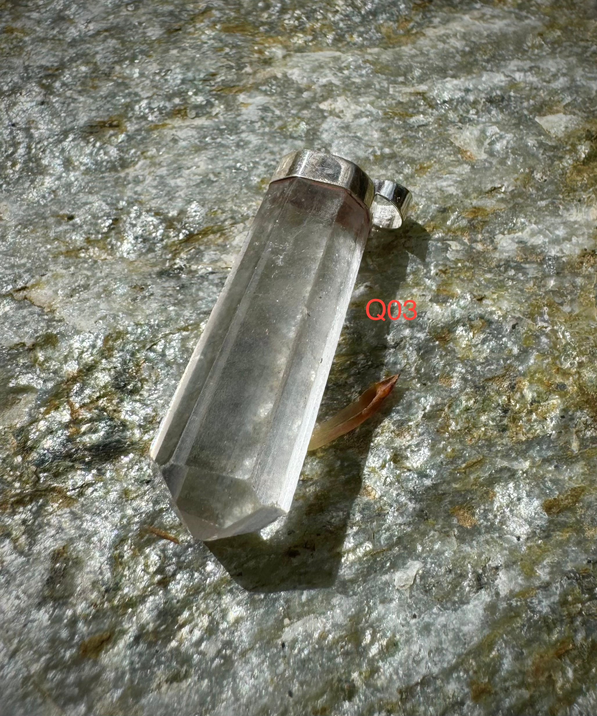 Polished Clear Quartz Point Pendant Sterling Silver .925, Beautiful Gemstone Jewelry - The Celestial Boutique