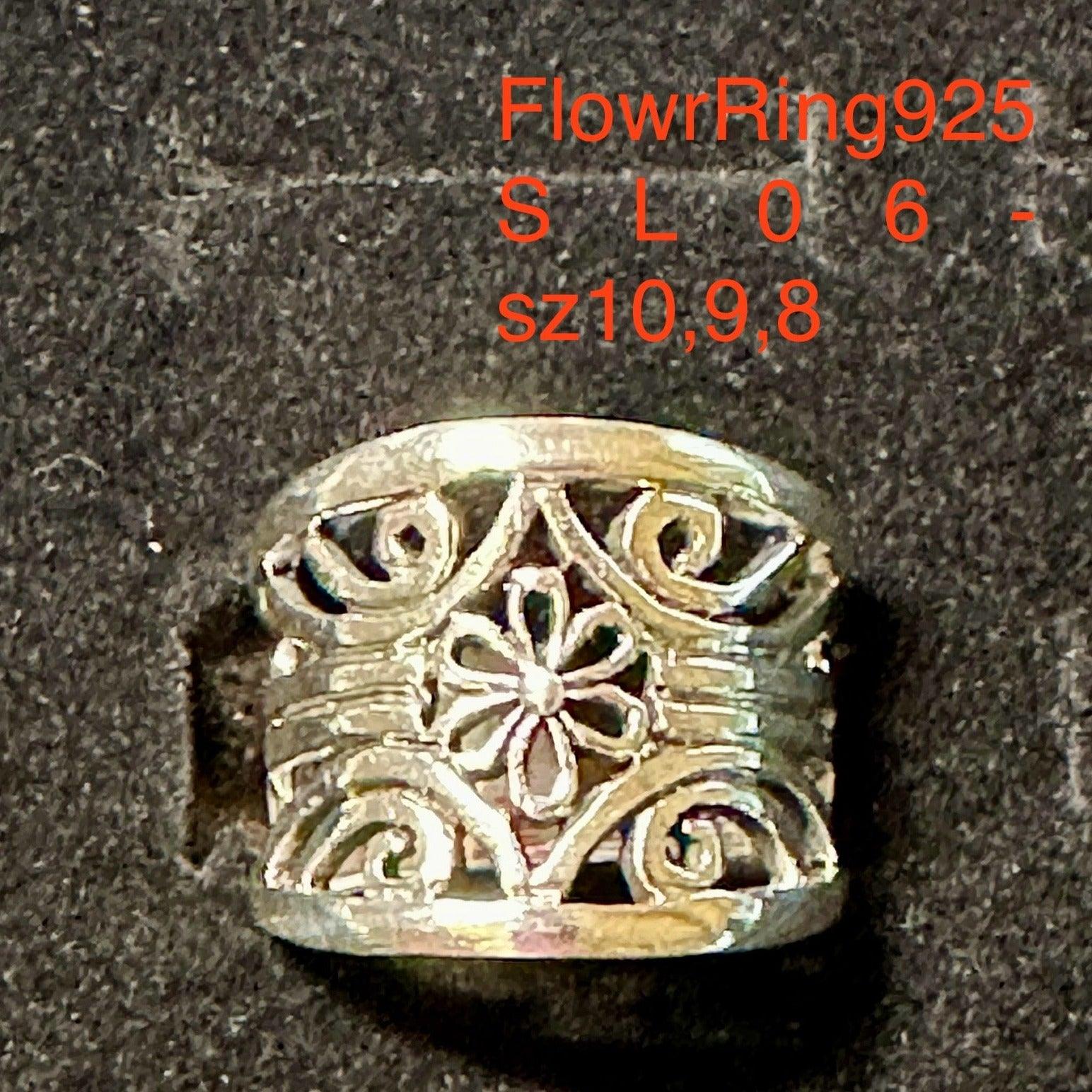 Intricate Flower Ring, 925 Sterling Silver, Beautiful and Authentic, Elegant Jewelry, Unique Gift - The Celestial Boutique