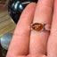 Amber Crystal Ring, 925 Sterling Silver, Beautiful and Authentic, Size 10, Elegant Jewelry, Unique Gift, R616