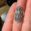 Fatima Hand Hamsa Ring, Sterling Silver, Beautiful and Authentic, Elegant Jewelry, Symbolic Gift