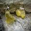 Raw Lemon Quartz Chunk Pendant, Sterling Silver .925 PP02