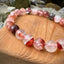 Natural Fire Quartz 8mm Bead Bracelet, Stretch Band, Handmade Gemstone Jewelry, Healing Crystal, Unisex Gift, Energy Bracelet