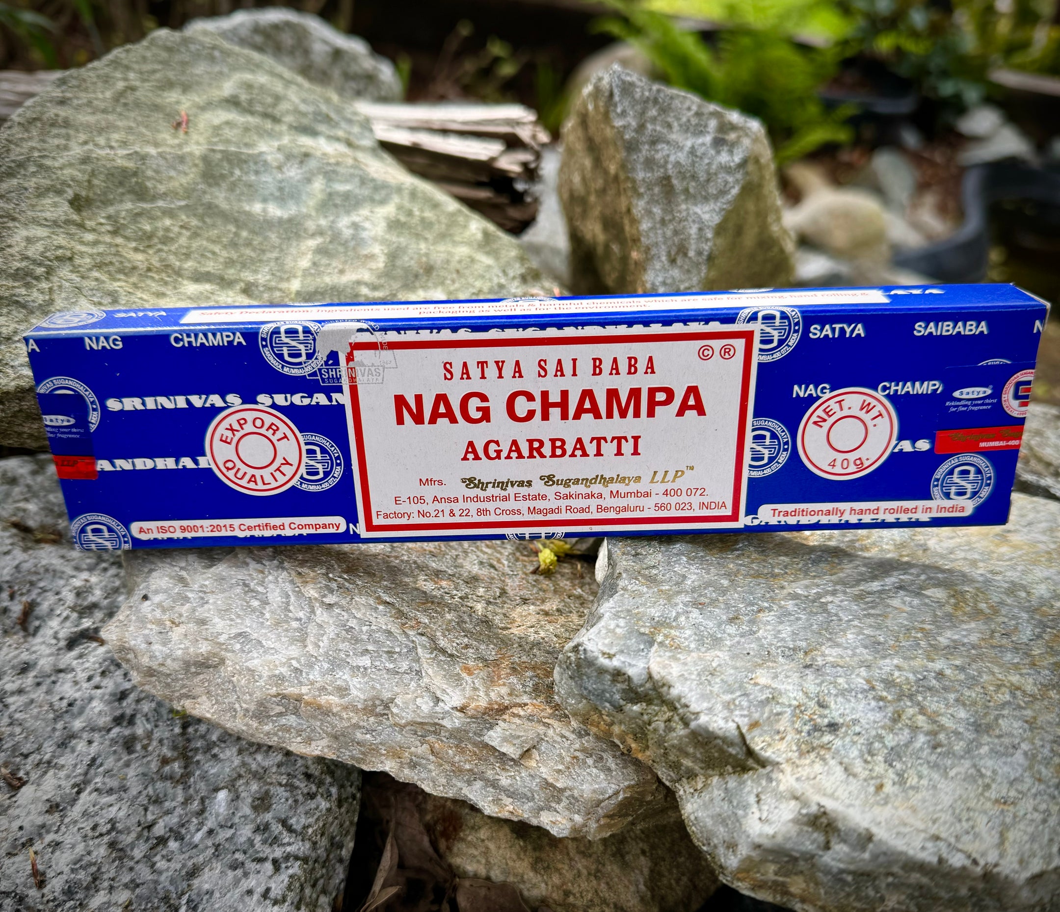 Satya Nag Champa Incense 40g Big Box - 40 Sticks for Aromatherapy and Meditation, Great Value! - The Celestial Boutique