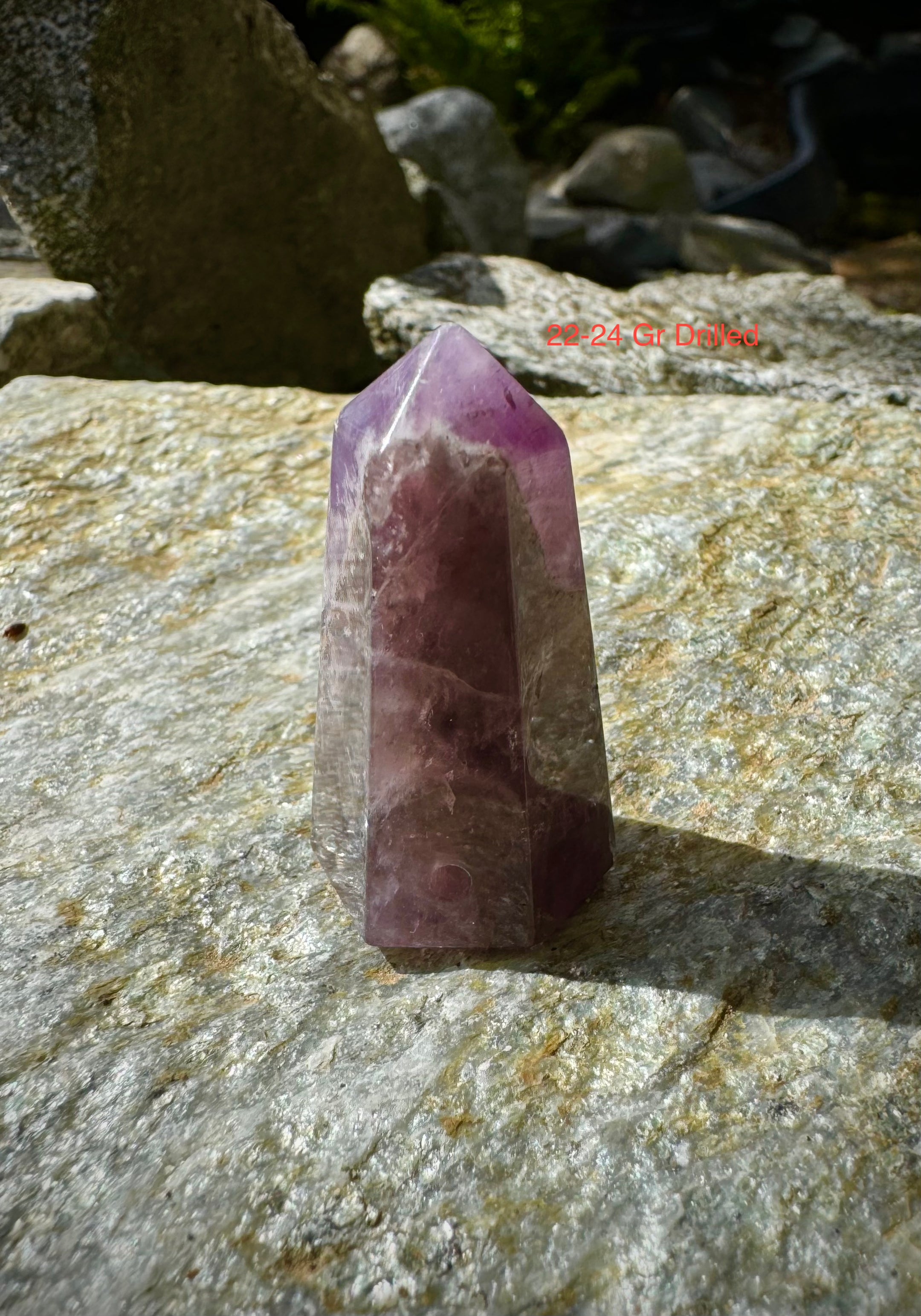 Natural Auralite 23 Mini Obelisk/Tower Pendant, Authentic Gemstone, Beautiful, Rare, Healing Crystal, Unique Gift, Spiritual Jewelry - The Celestial Boutique