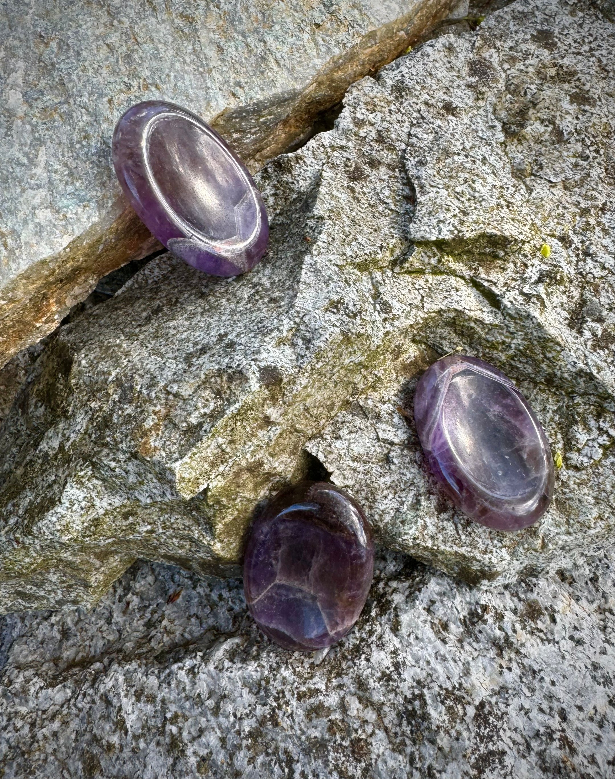 Natural Auralite 23 Worry Stones, Palm Stones, Authentic, Beautiful, Rare Gemstone, Healing Crystal, Stress Relief - The Celestial Boutique