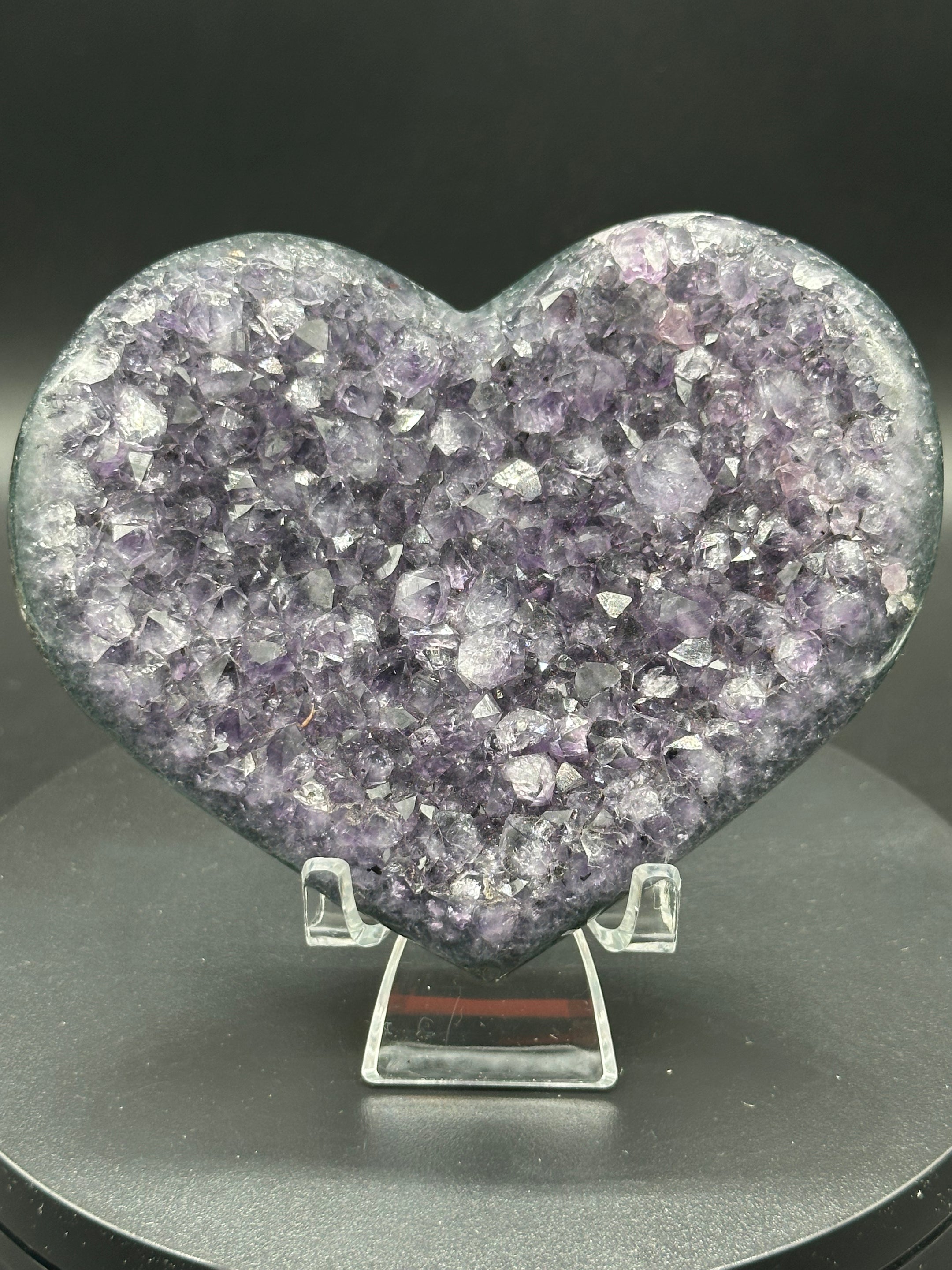 Stunning A Grade Amethyst Heart Cluster from Brazil - High Quality Amethyst Crystal for Healing, Home Decor, and Meditation - The Celestial Boutique