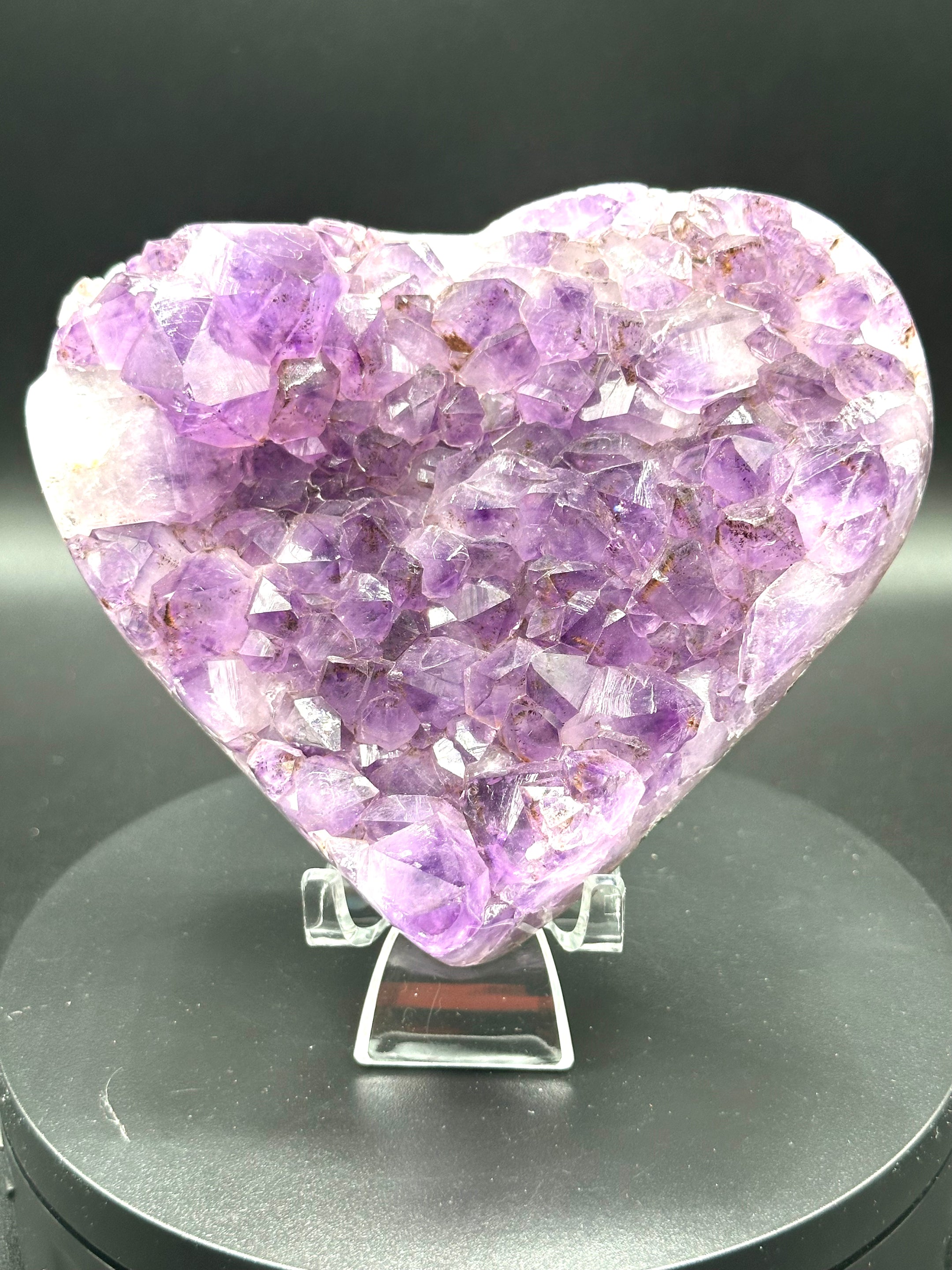 Stunning A Grade Amethyst Heart Cluster from Brazil - High Quality Amethyst Crystal for Healing, Home Decor, and Meditation - The Celestial Boutique