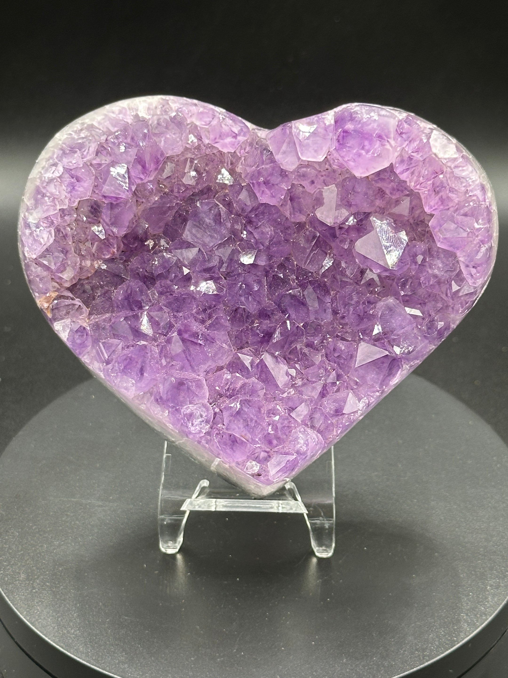 Stunning A Grade Amethyst Heart Cluster from Brazil - High Quality Amethyst Crystal for Healing, Home Decor, and Meditation - The Celestial Boutique