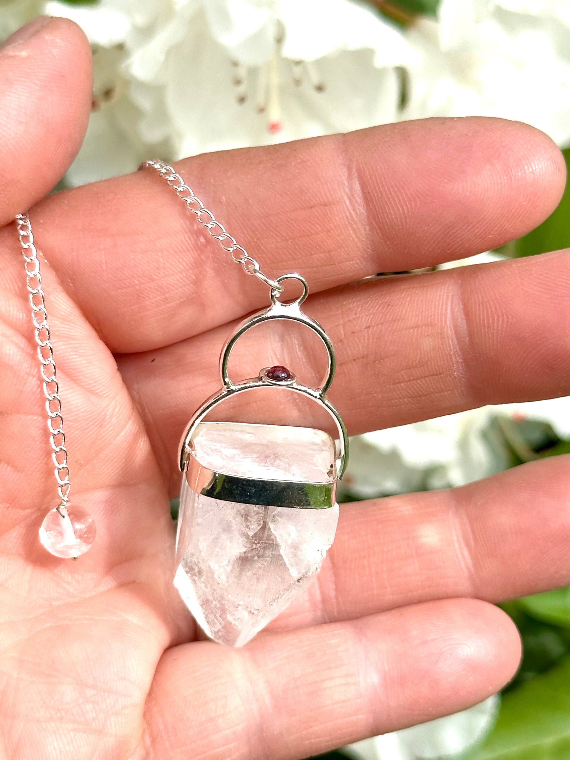 Beautiful Apophyllite Tip Pendulum on Chain - Choose from 3 Options for Energy Healing and Chakra Balancing - The Celestial Boutique