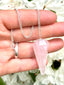 Rose Quartz Pendulum on Chain -  Hexagonal - Divination Tool, Love Energy, Spiritual Insight RQ6S