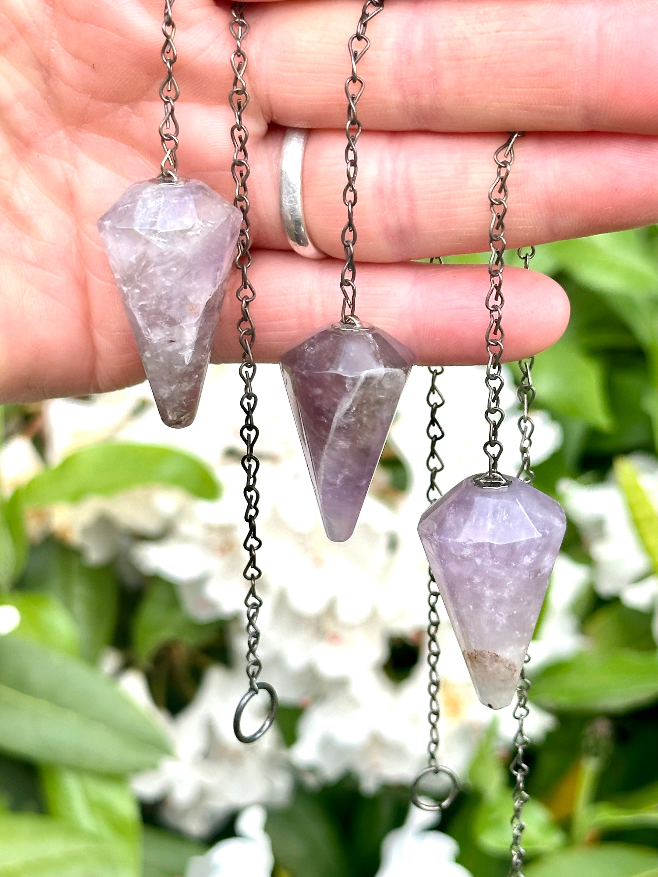 Beautiful Apophyllite Tip Pendulum on Chain - Choose from 3 Options for Energy Healing and Chakra Balancing - The Celestial Boutique