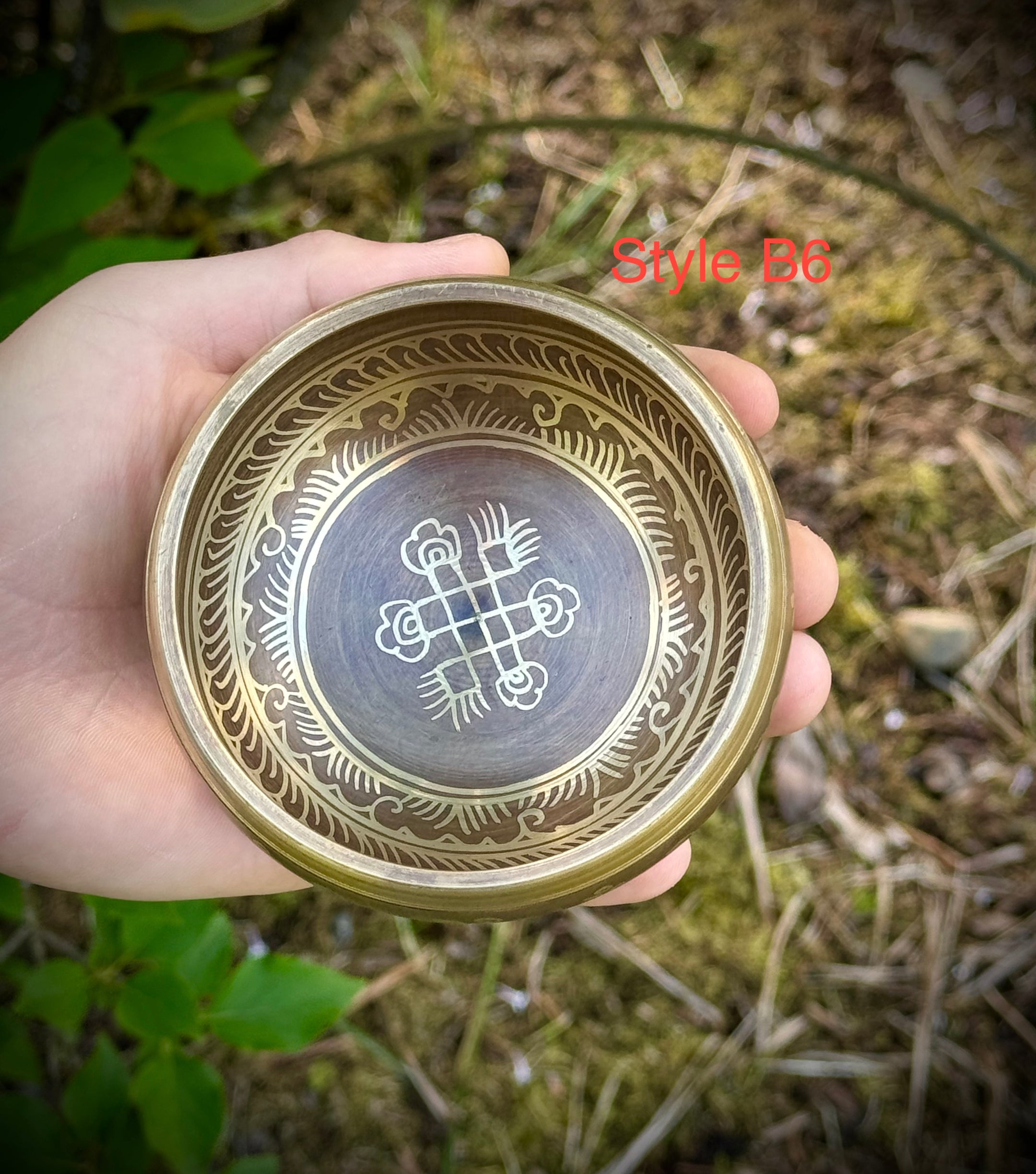 Beautiful Etched with Design Tibetan Singing bowls 3.5 Inch, 5 designs, Handmade from Nepal - The Celestial Boutique