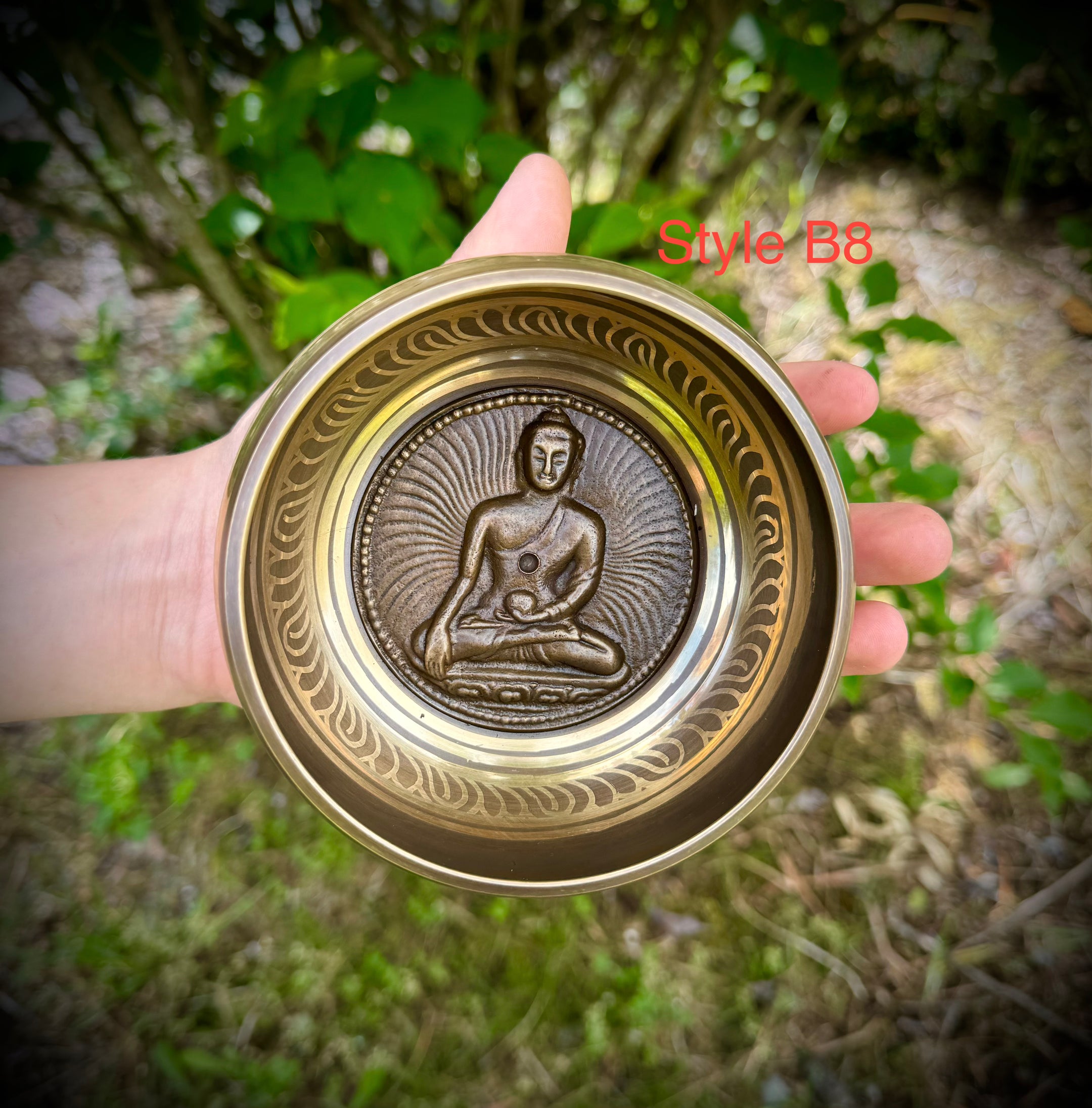 Beautiful Carved Tibetan Singing bowls 4.5 Inch, 4 designs, Handmade from Nepal - The Celestial Boutique