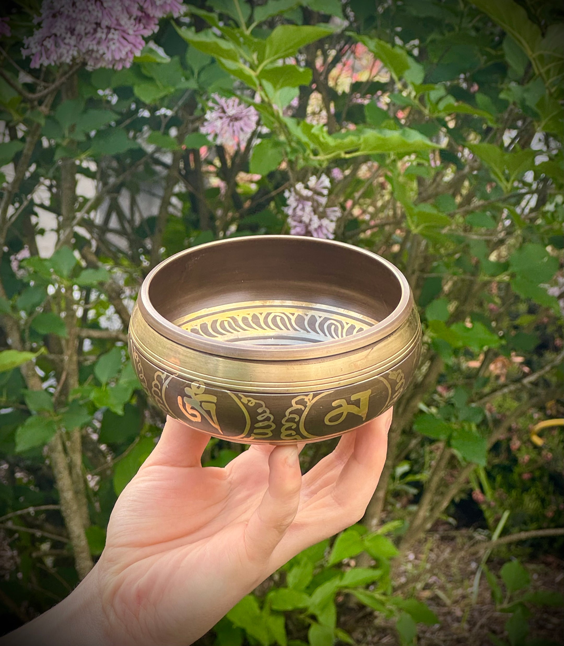 Beautiful Carved Tibetan Singing bowls 4.5 Inch, 4 designs, Handmade from Nepal - The Celestial Boutique