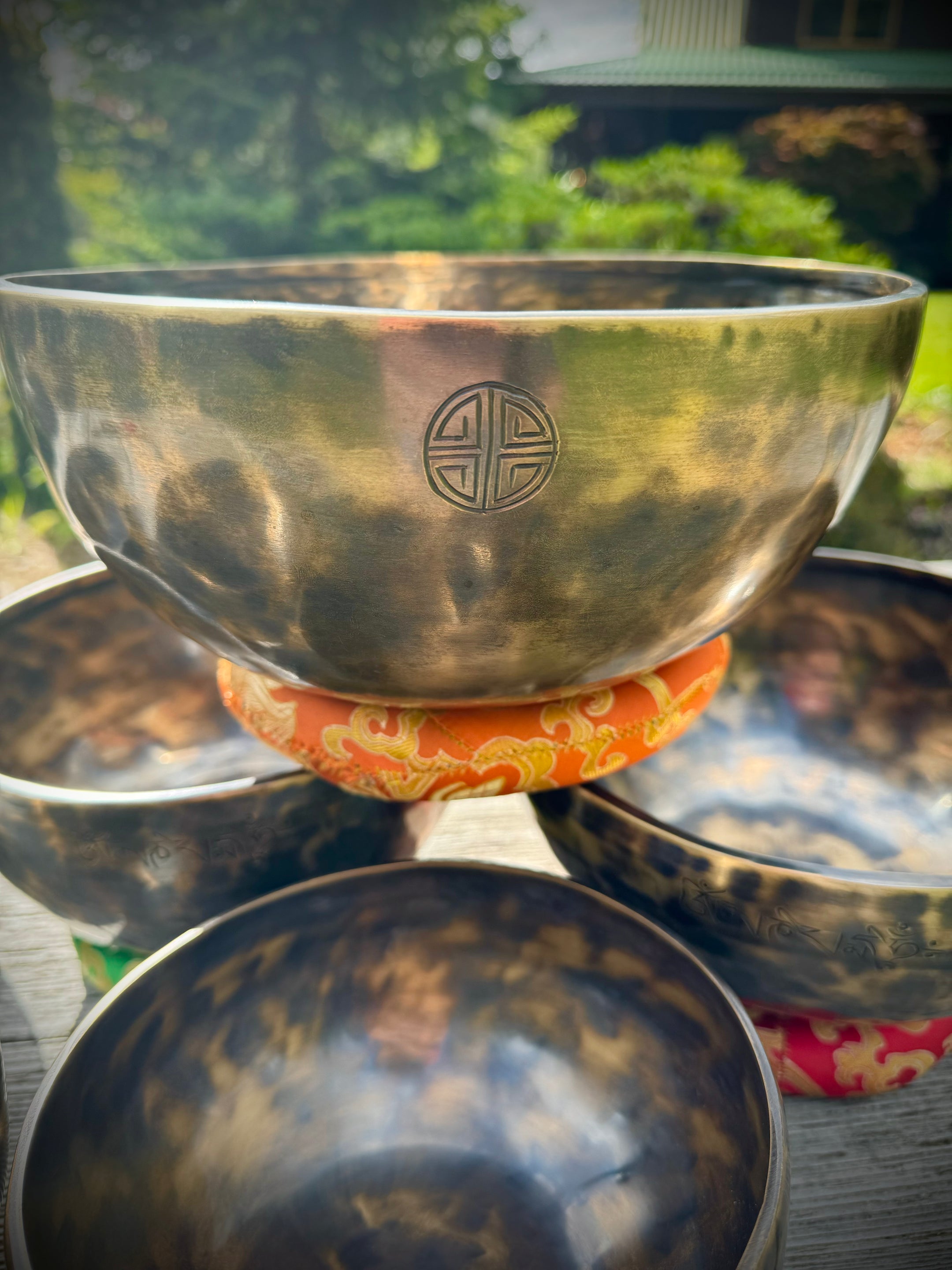 Seven Chakra Tibetan Full Moon Singing Bowls - 7 Bowl Set - Imported from Nepal - Authentic, Top Quality, Hand Hammered - The Celestial Boutique