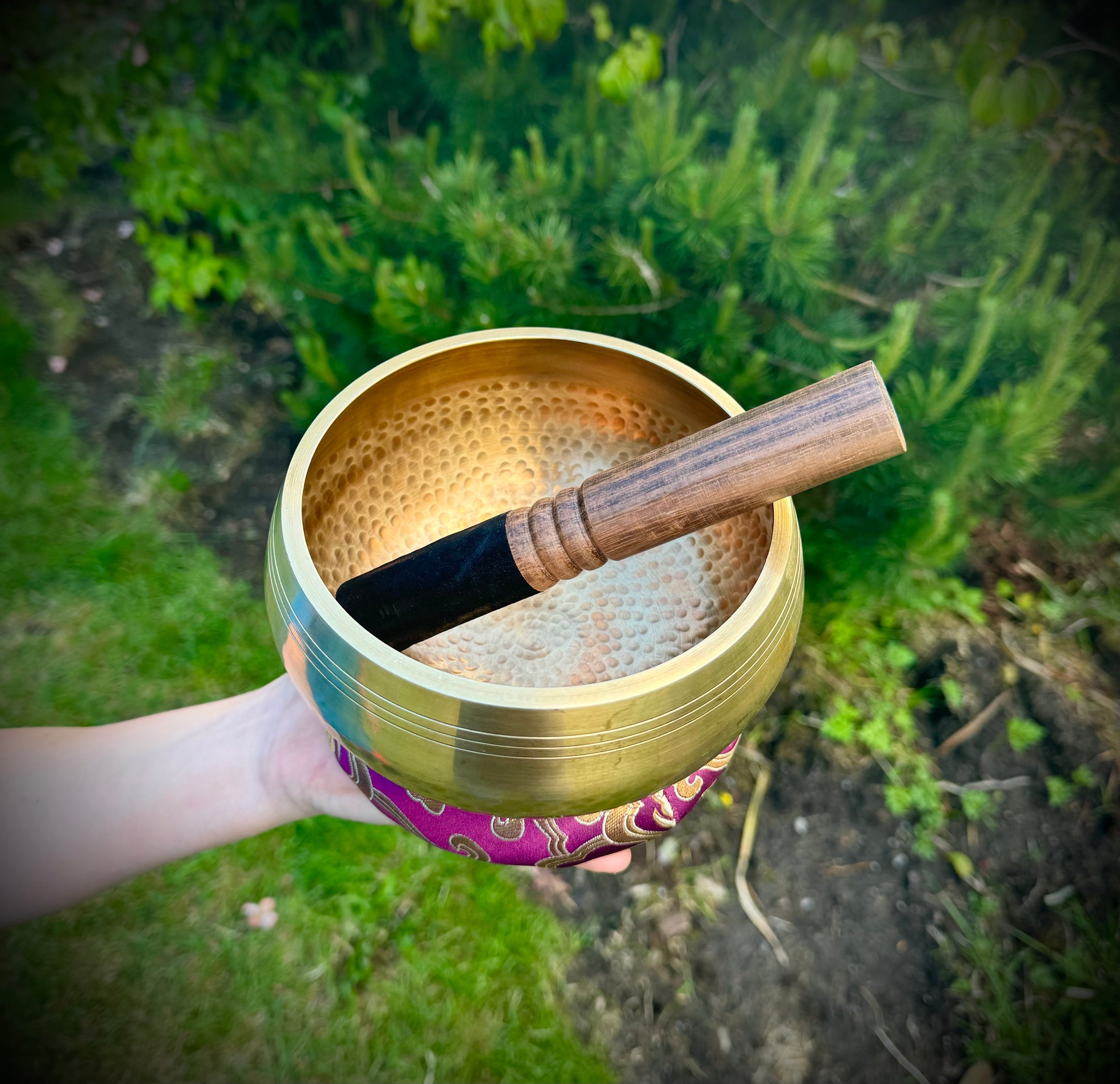 Beautiful Hand Hammered Tibetan Singing bowl 6.5 Inch, Handmade from Nepal, Handcrafted - The Celestial Boutique