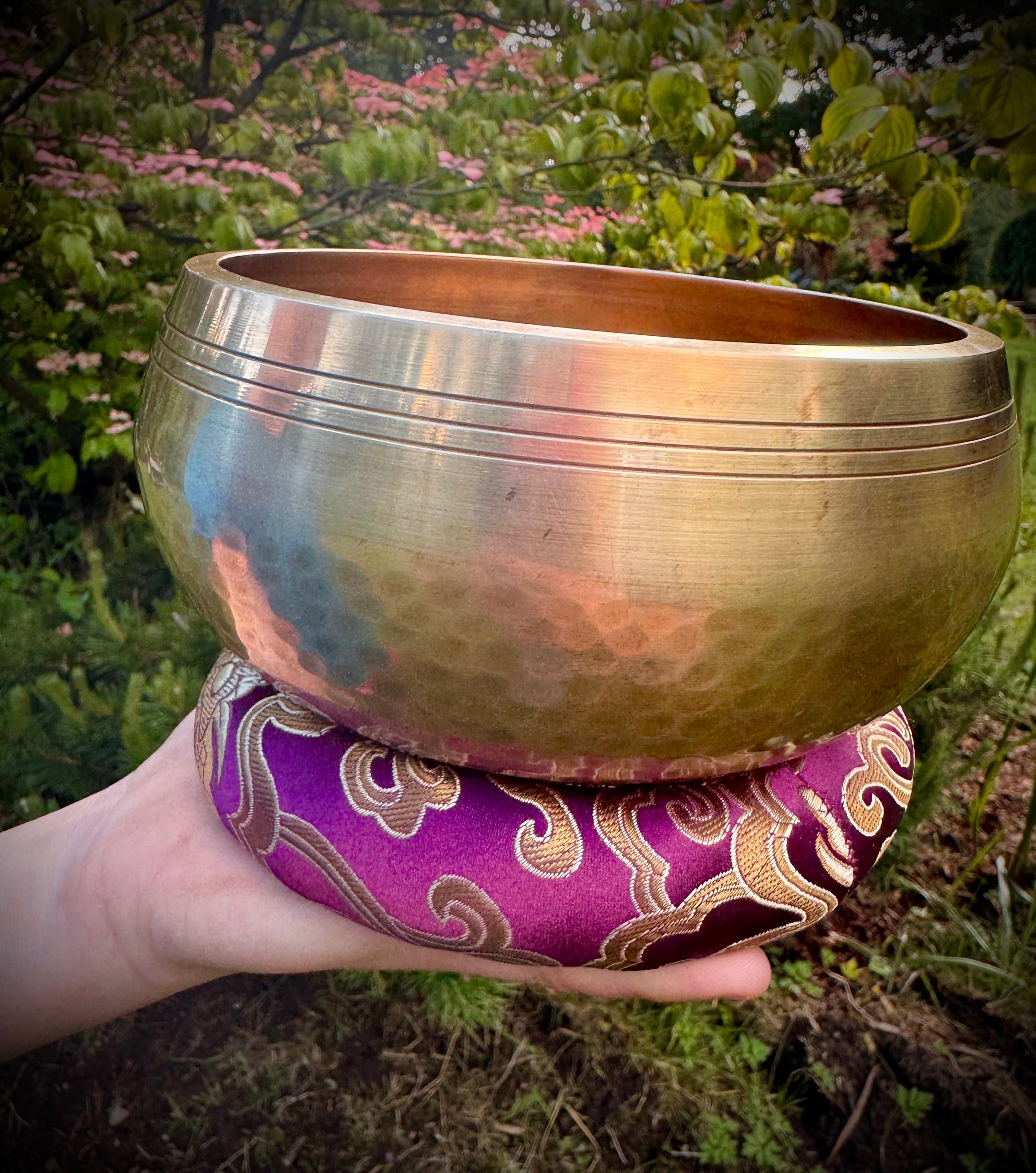 Beautiful Hand Hammered Tibetan Singing bowl 6.5 Inch, Handmade from Nepal, Handcrafted - The Celestial Boutique