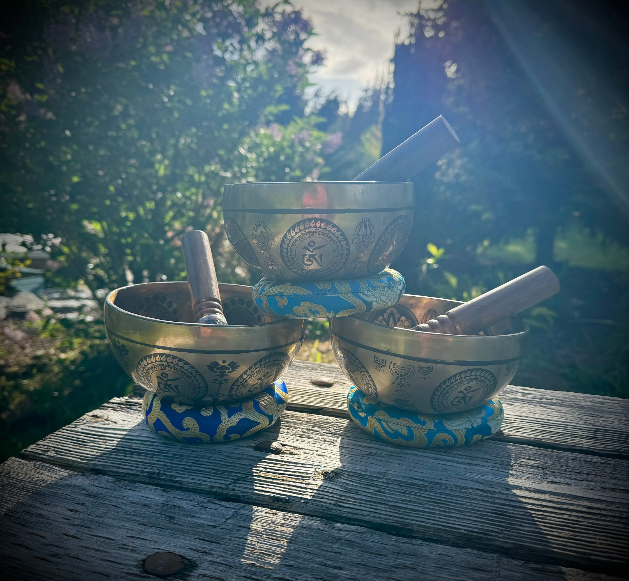 Beautiful Special Carving Tibetan Singing bowls 6 Inch, 3 designs, Handmade from Nepal, Handcrafted - The Celestial Boutique