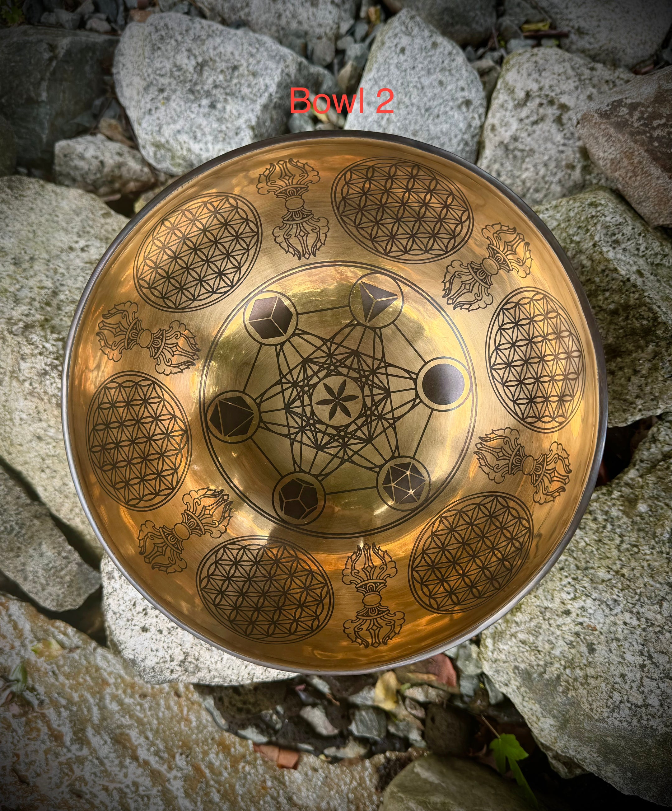 Beautiful Special Carving Tibetan Singing bowls 8-9.5 Inches, 3 designs, Handmade from Nepal - The Celestial Boutique