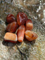 Beautiful Carnelian Tumbled Stones from Brazil small - Top Quality, for Healing and Home Decor
