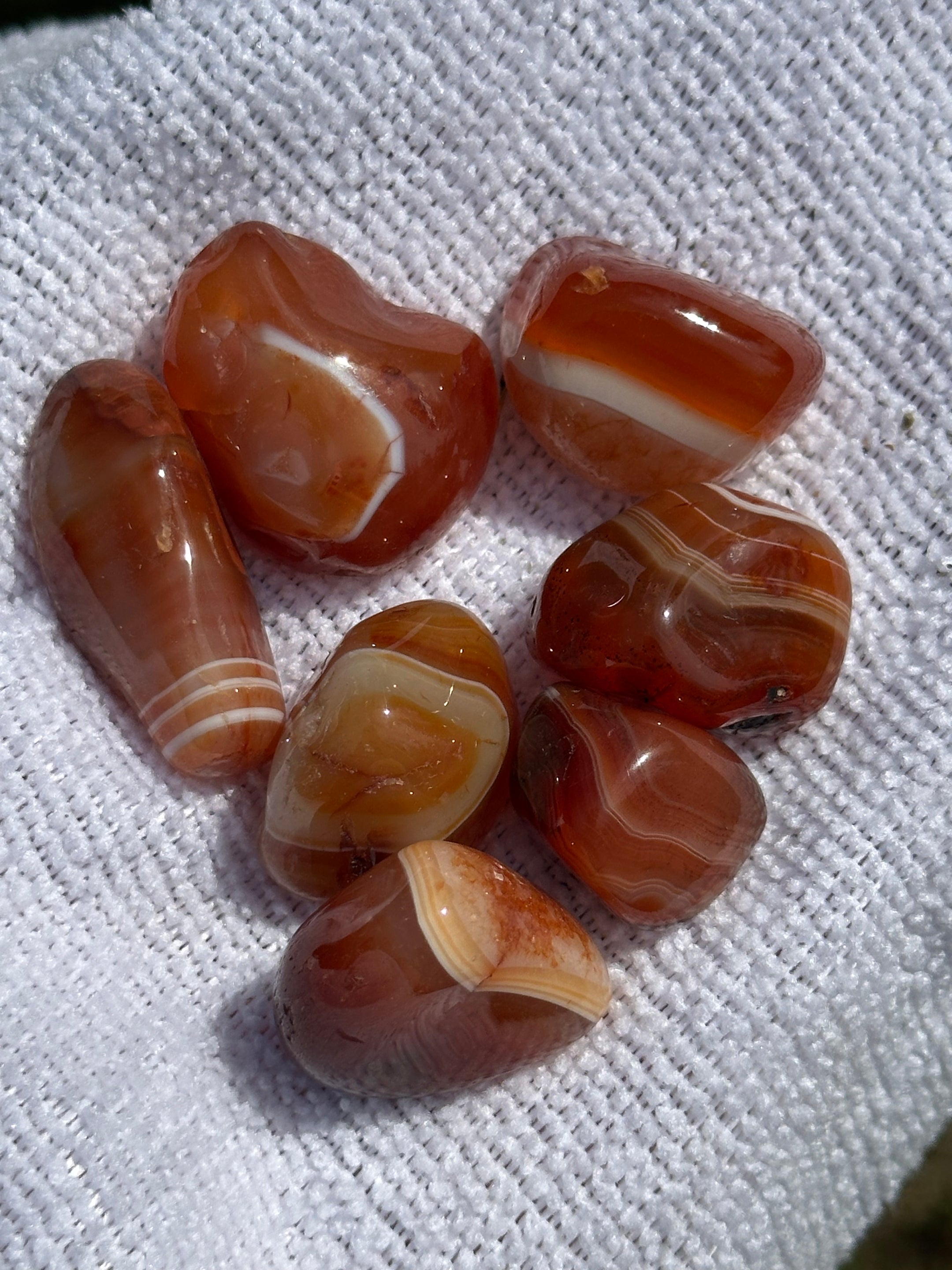 Beautiful Carnelian Tumbled Stones from Brazil - Top Quality, Available in Packs of 50 Grams and 100 Grams for Healing and Home Decor - The Celestial Boutique