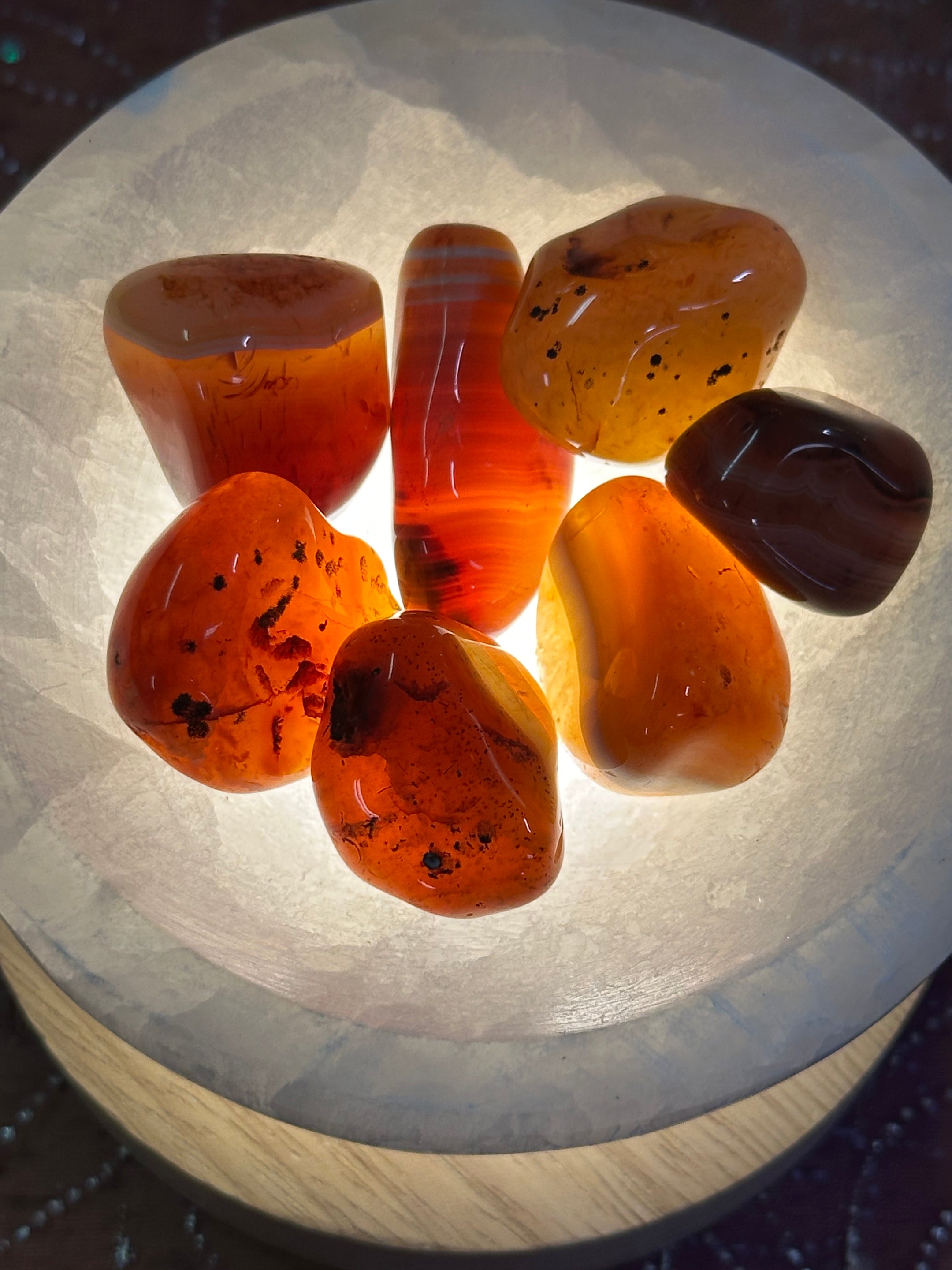 Beautiful Carnelian Tumbled Stones from Brazil - Top Quality, Available in Packs of 50 Grams and 100 Grams for Healing and Home Decor - The Celestial Boutique