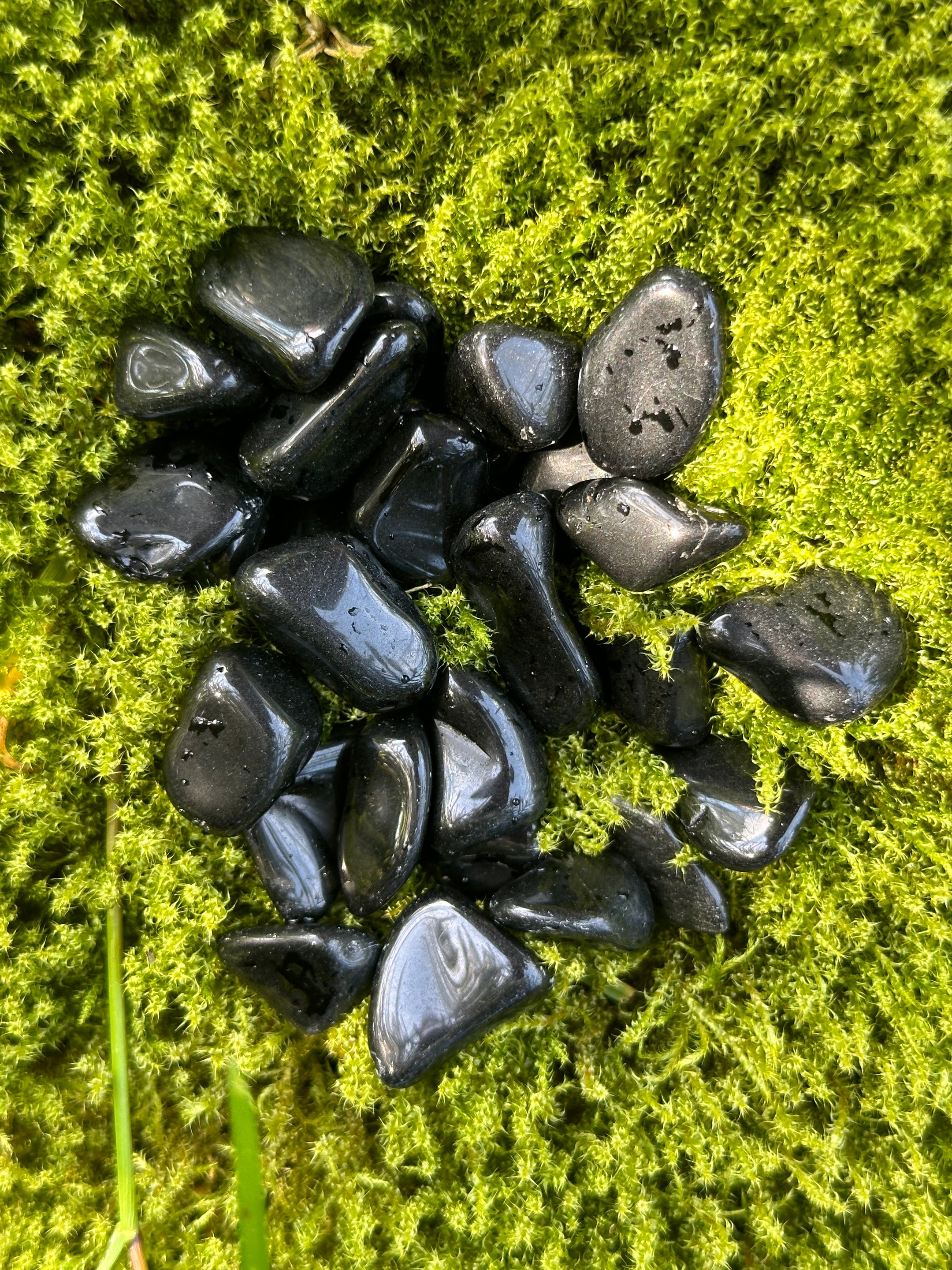 Beautiful Black Obsidian Tumbled Stones from Brazil - Top Quality, Available in Packs of 50 Grams and 100 Grams for Healing and Home Decor - The Celestial Boutique