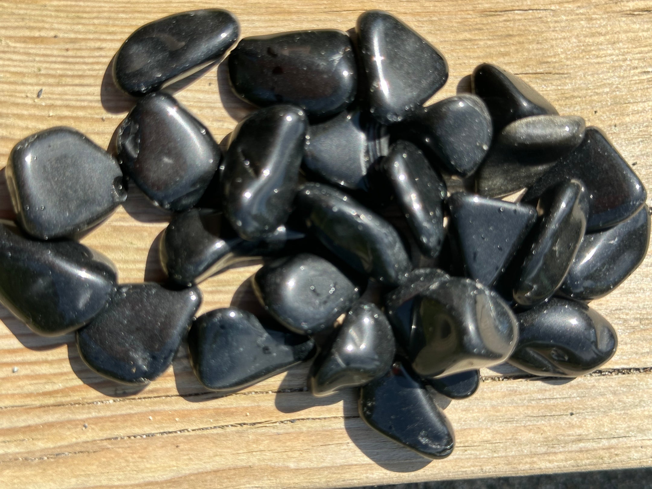 Beautiful Black Obsidian Tumbled Stones from Brazil - Top Quality, Available in Packs of 50 Grams and 100 Grams for Healing and Home Decor - The Celestial Boutique