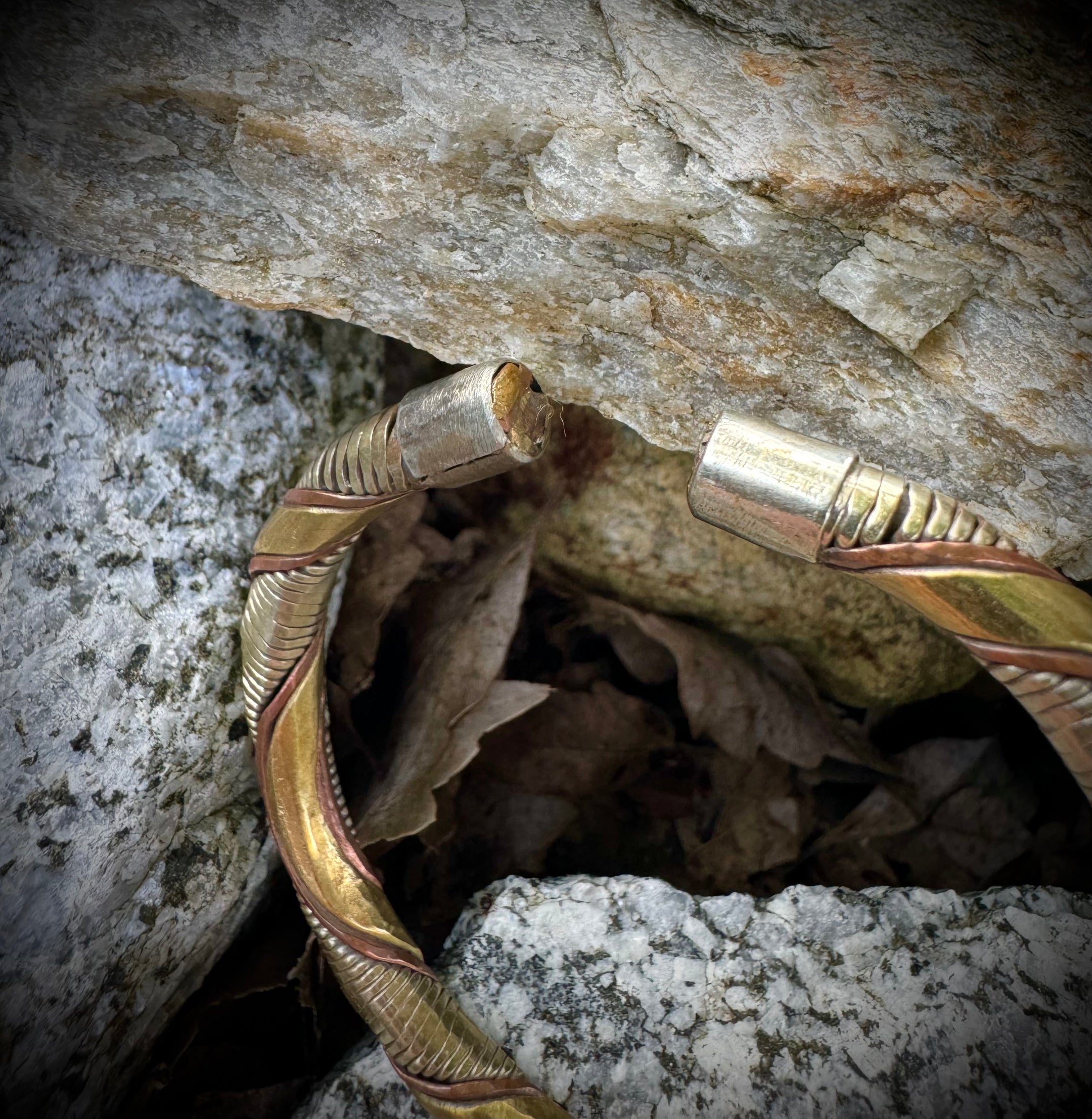 Authentic Handmade Tibetan Yoga Bracelet - Bangle, Copper, Imported from Nepal - Unique Artisan Jewelry Gift - The Celestial Boutique