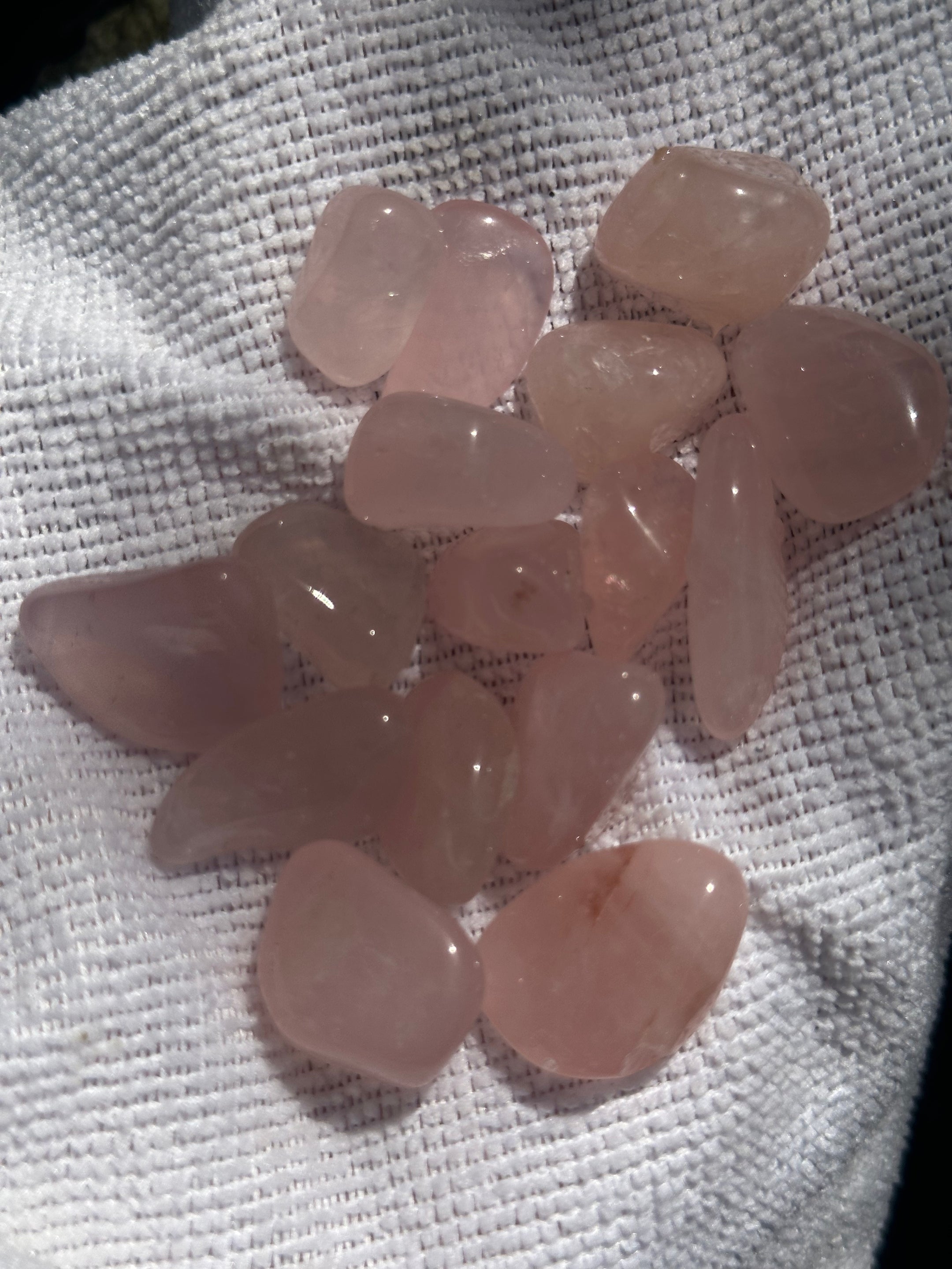 Beautiful Rose Quartz Tumbled Stones from Brazil - Top Quality, Available in Packs of 50g and 100g for Healing and Home Decor - The Celestial Boutique