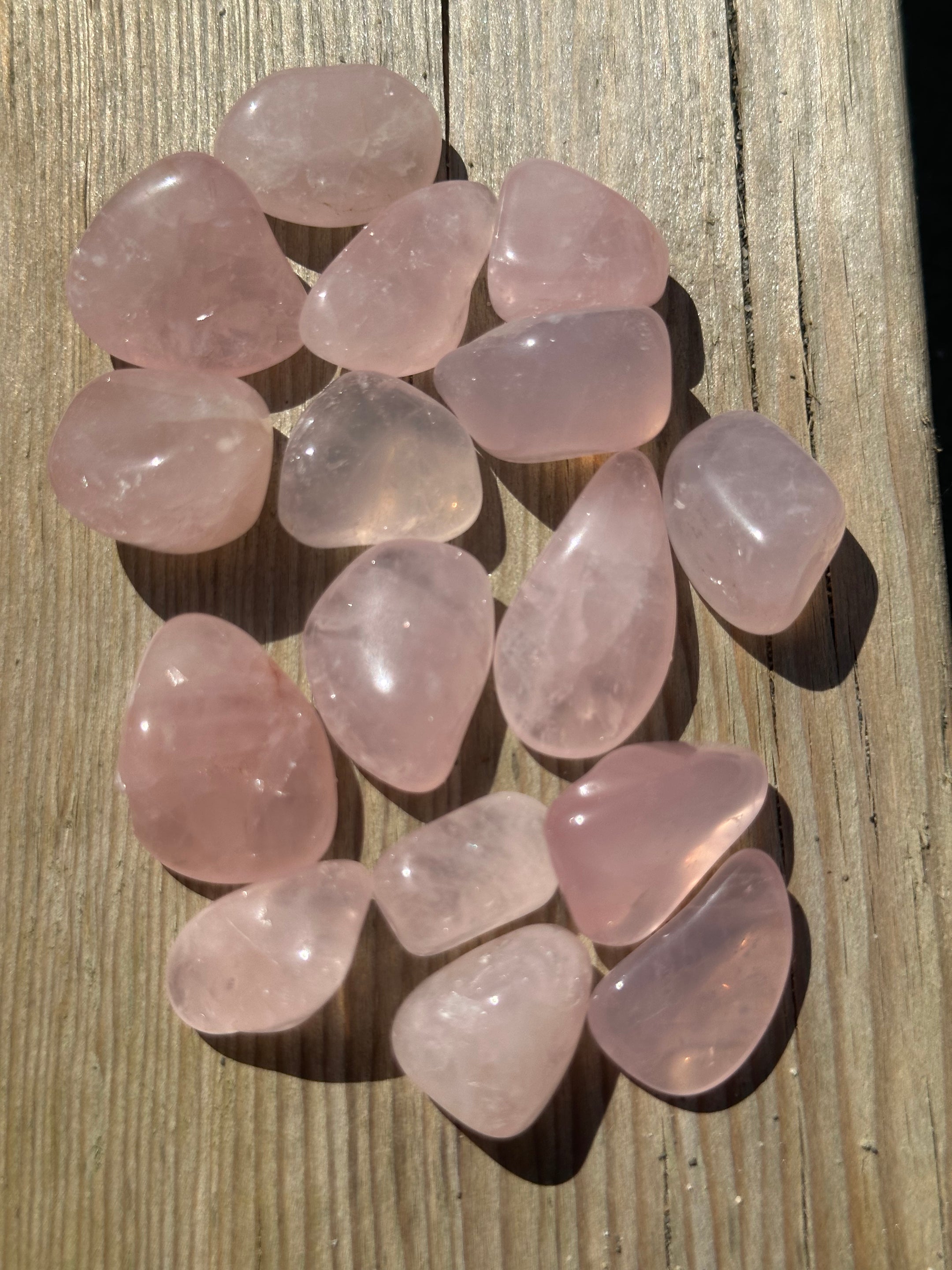 Beautiful Rose Quartz Tumbled Stones from Brazil - Top Quality, Available in Packs of 50g and 100g for Healing and Home Decor - The Celestial Boutique