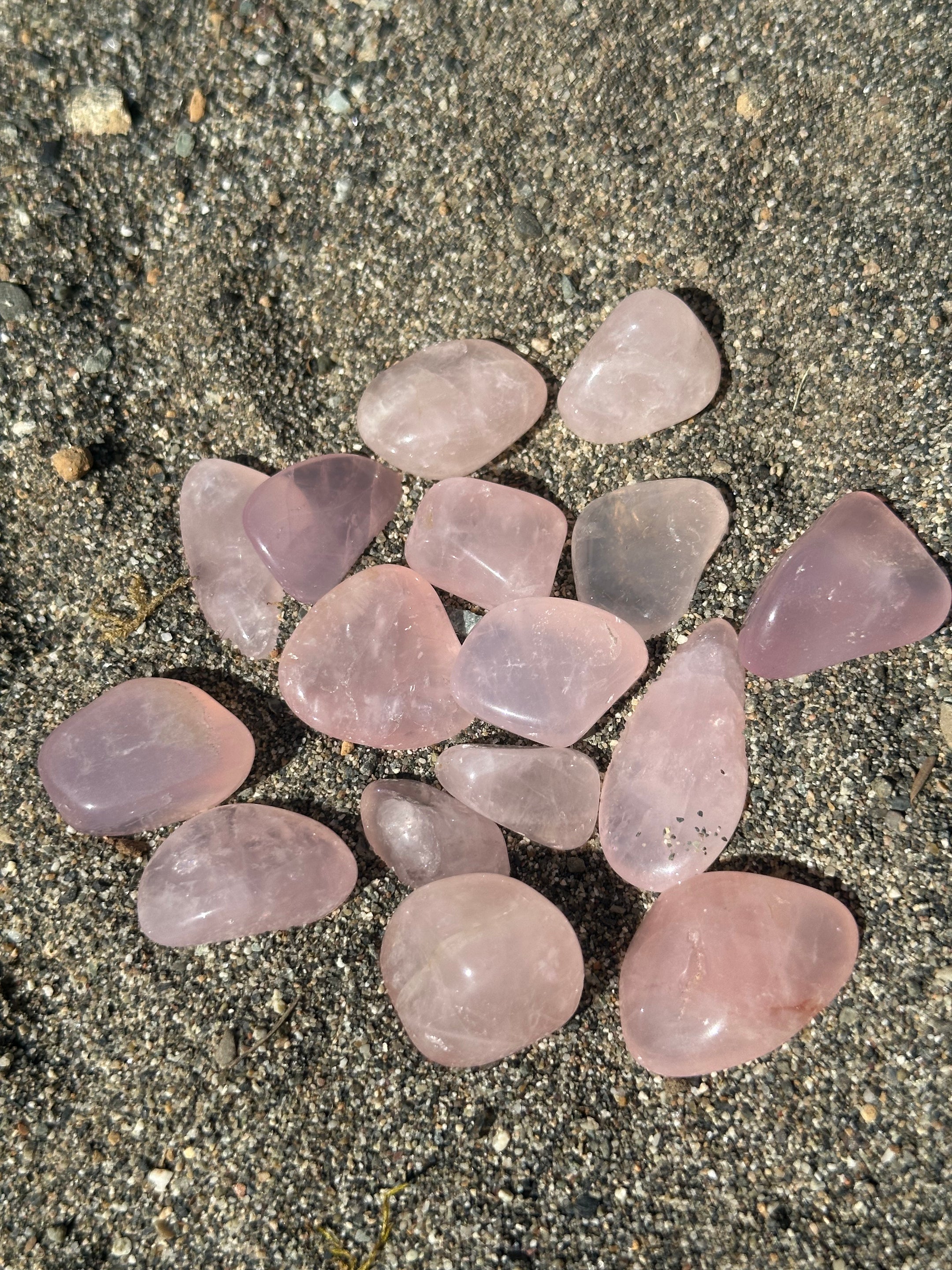 Beautiful Rose Quartz Tumbled Stones from Brazil - Top Quality, Available in Packs of 50g and 100g for Healing and Home Decor - The Celestial Boutique