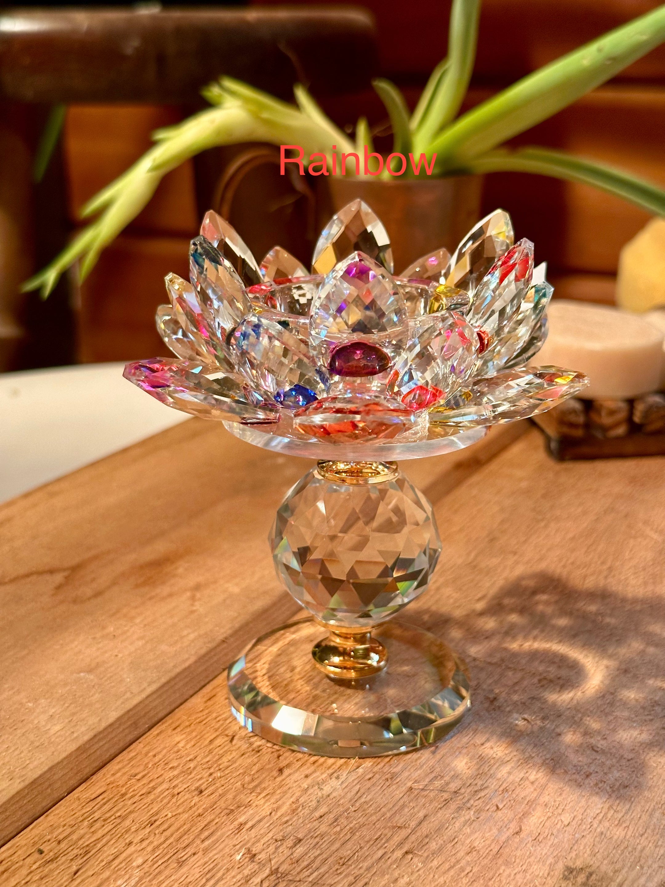 Lotus Crystal Votive Candle Holder, Unique and Beautiful, High Quality, Multiple Color Options - The Celestial Boutique