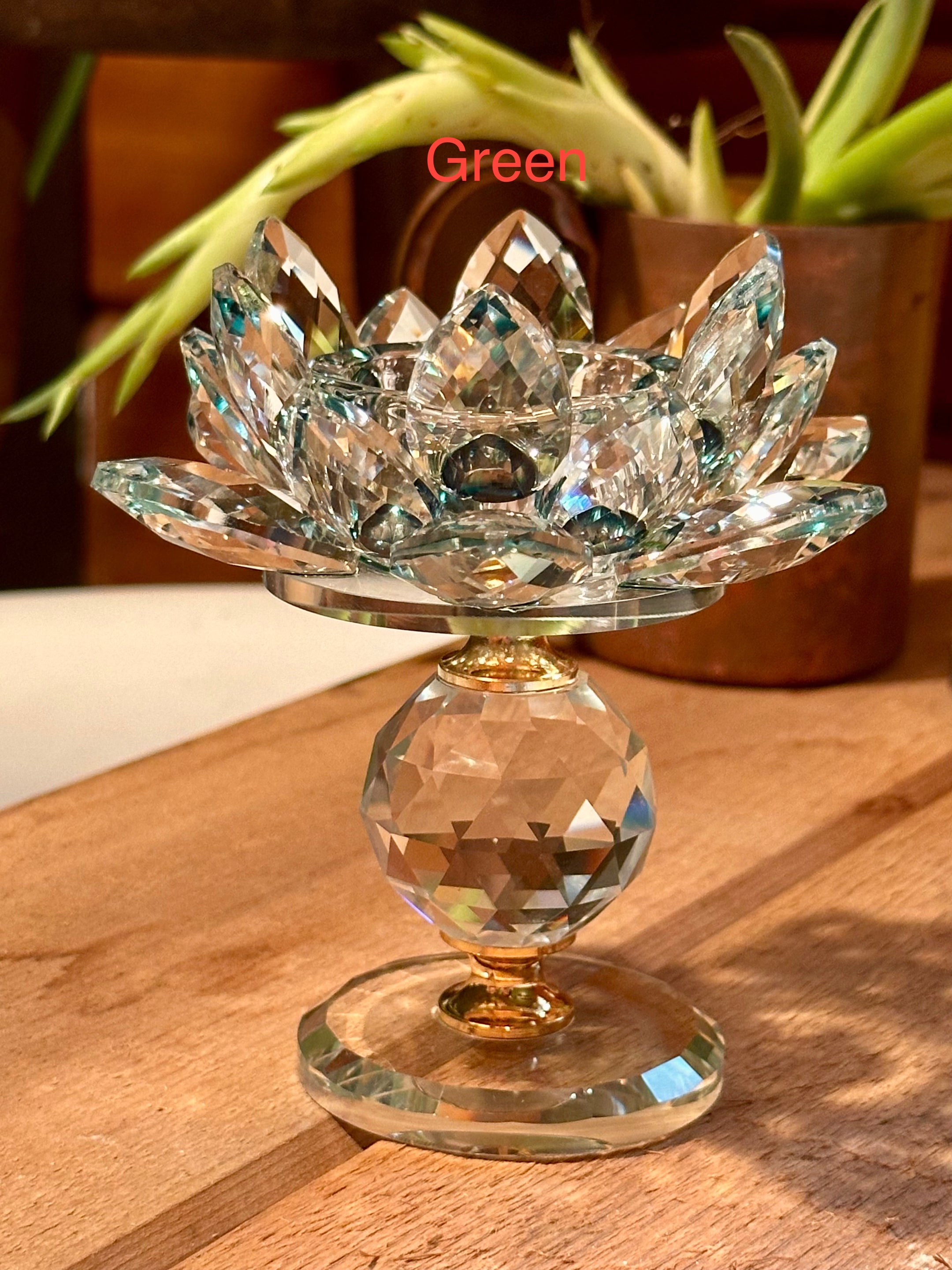 Lotus Crystal Votive Candle Holder, Unique and Beautiful, High Quality, Multiple Color Options - The Celestial Boutique