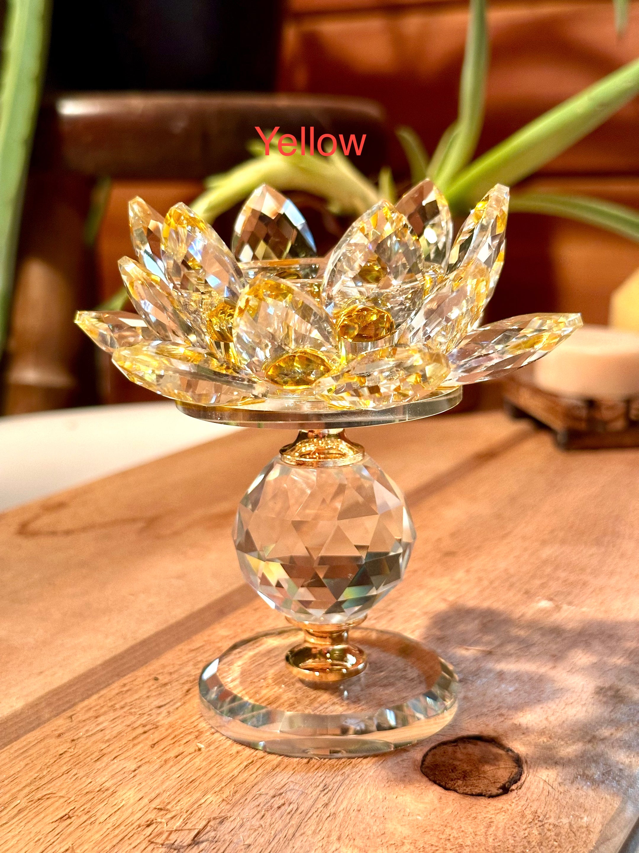 Lotus Crystal Votive Candle Holder, Unique and Beautiful, High Quality, Multiple Color Options - The Celestial Boutique