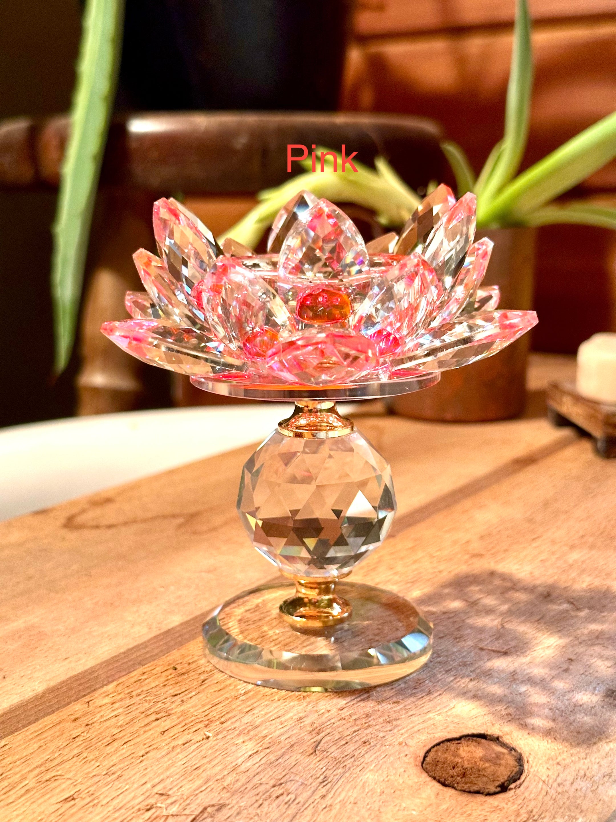 Lotus Crystal Votive Candle Holder, Unique and Beautiful, High Quality, Multiple Color Options - The Celestial Boutique