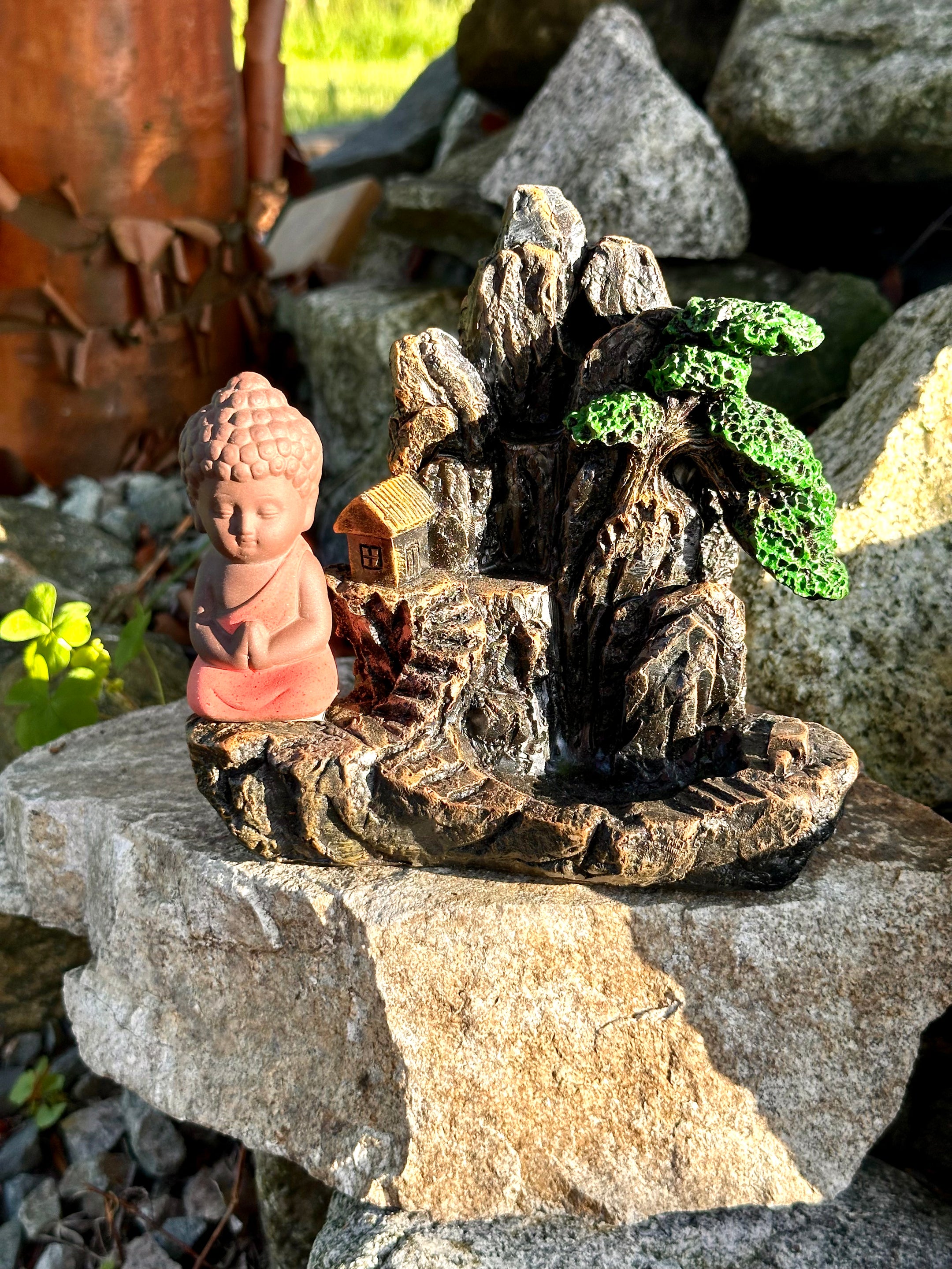 Buddha Waterfall Resin Backflow Incense Burner, Aromatherapy Ornament, Beautiful and cool - The Celestial Boutique