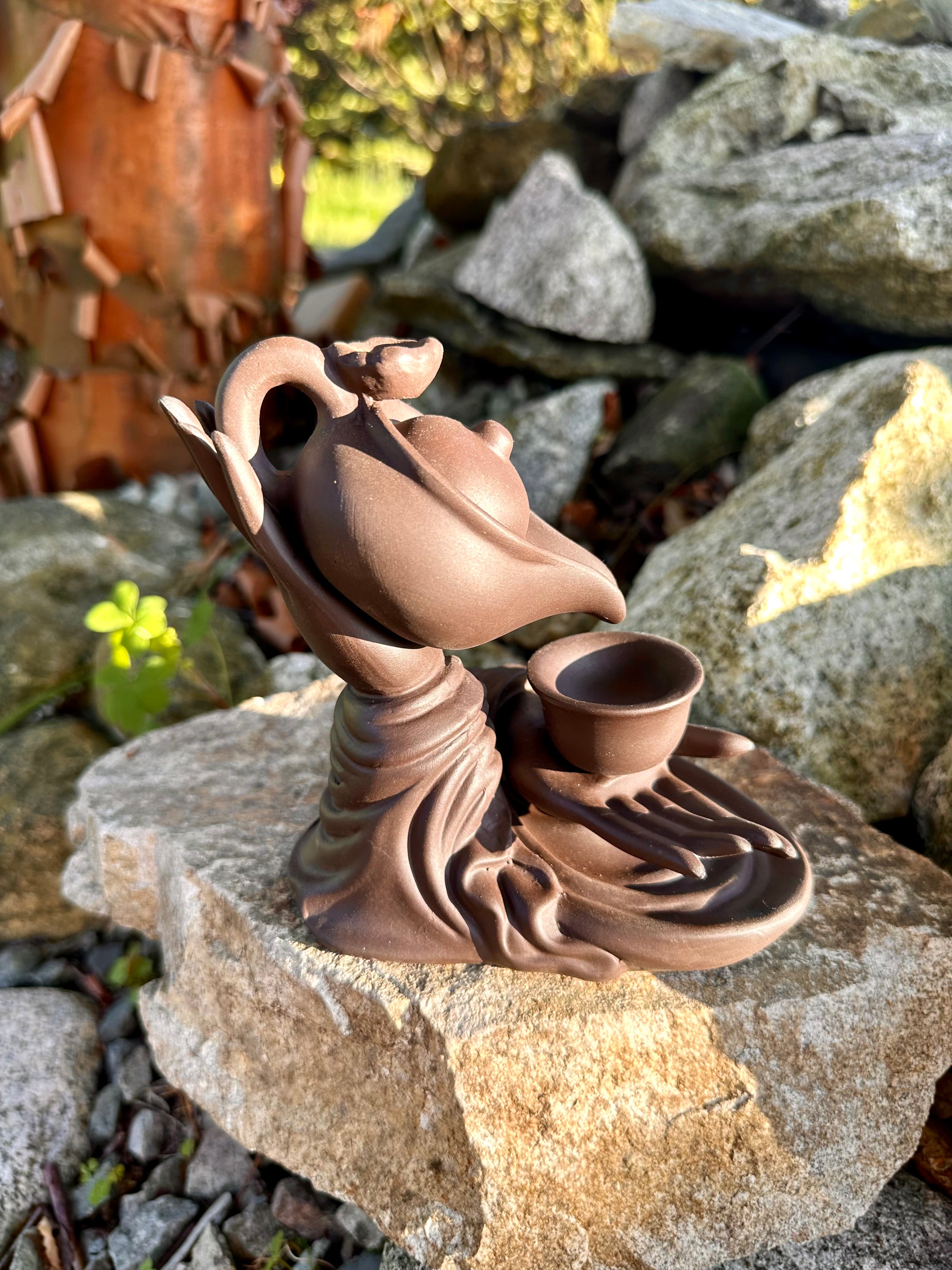 Teacup Ceramic Backflow Incense Burner, Aromatherapy Ornament, Beautiful and cool - The Celestial Boutique