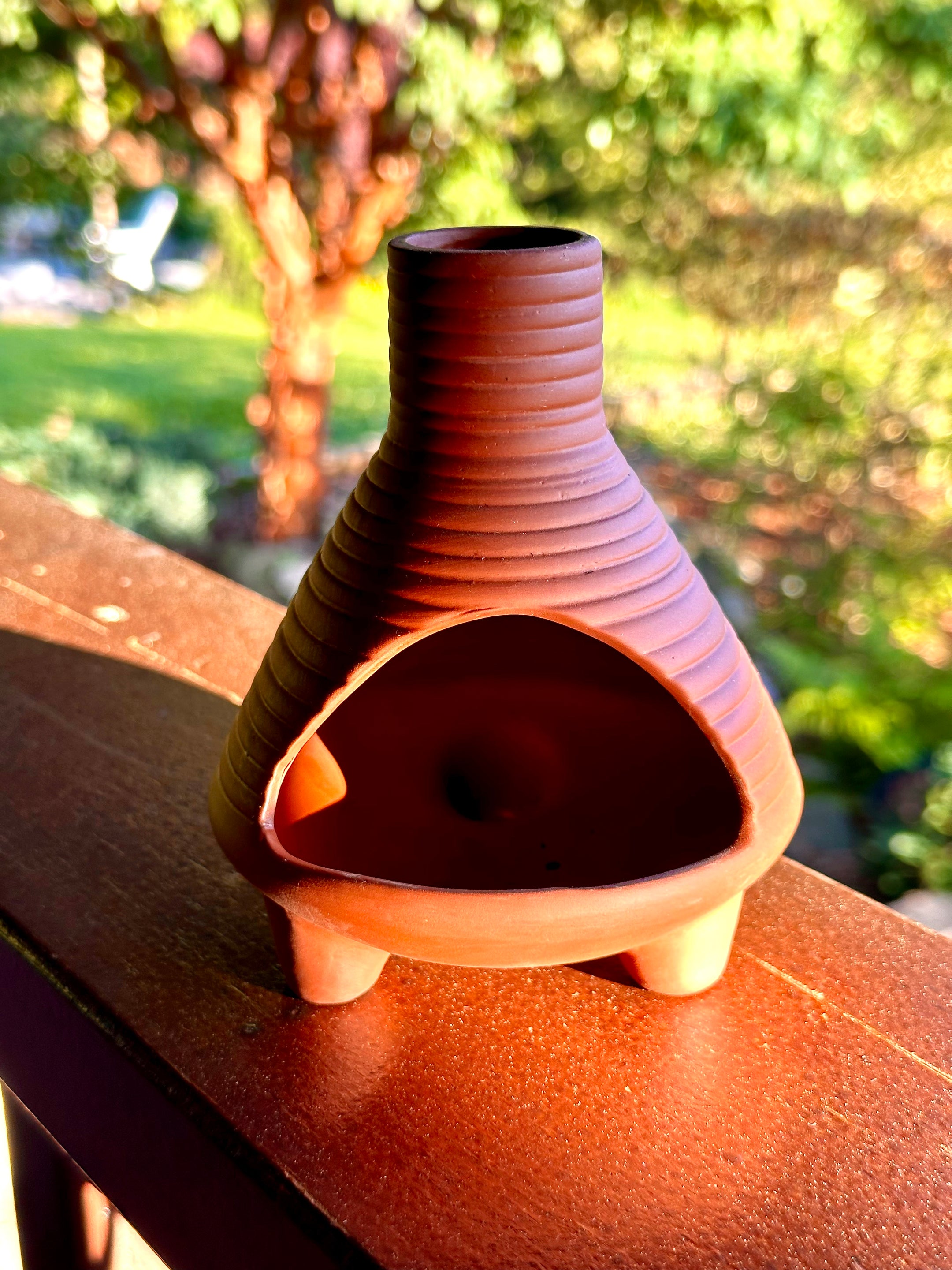 Palo Santo Ceramic Chimney Incense Burner - Beautiful and High-Quality Smudge Burner, Mid century modern - The Celestial Boutique